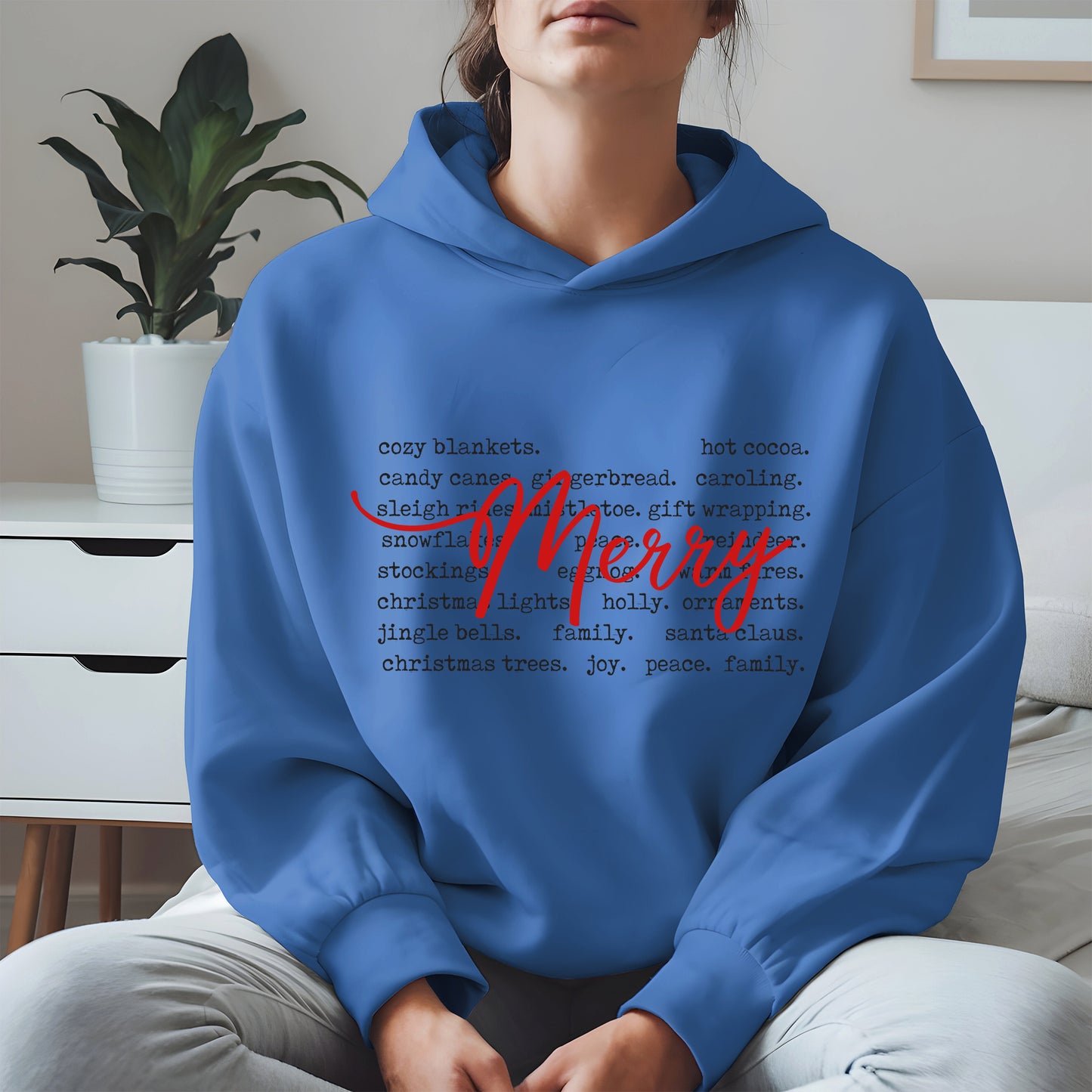 Merry Christmas Typography Shirt Hoodie