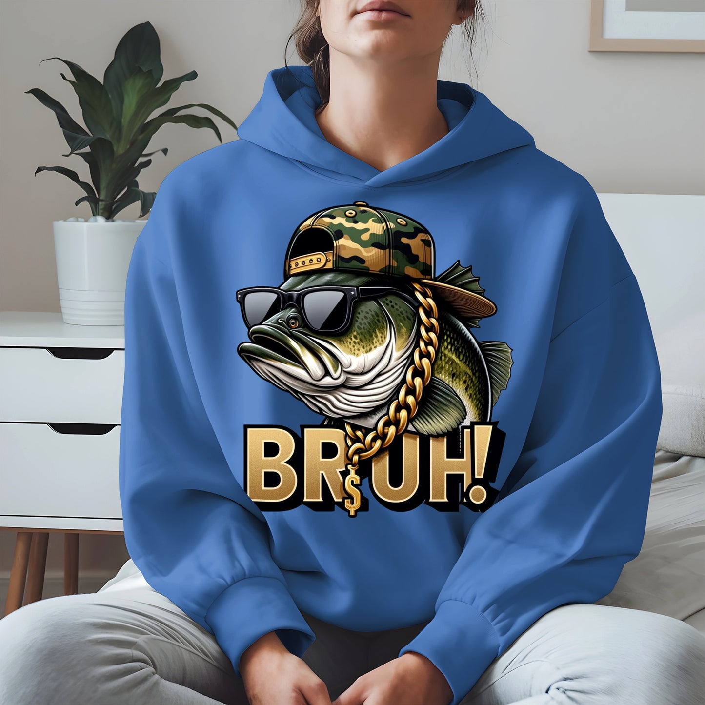 Funny Bass Fish Bruh Shirt Hoodie Sweatshirt