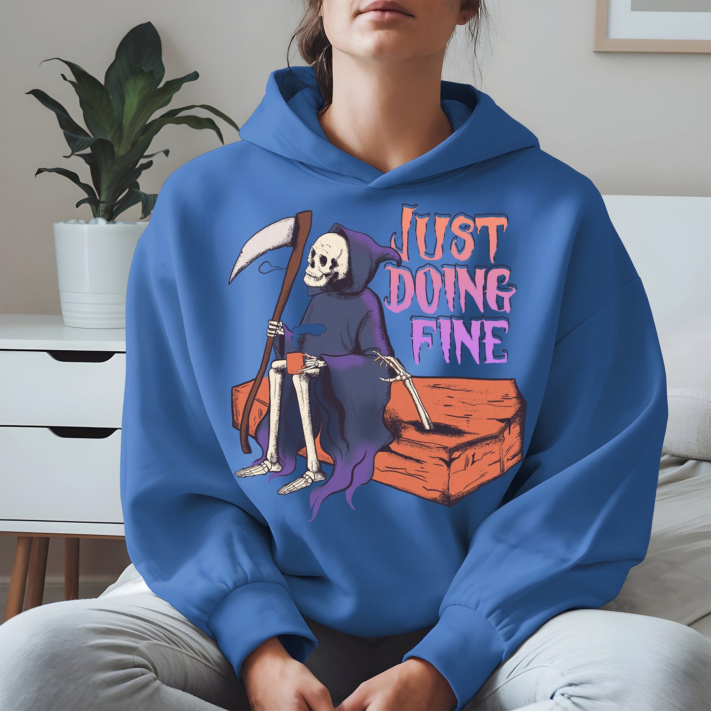 Just Doing Fine Grim Reaper Shirt