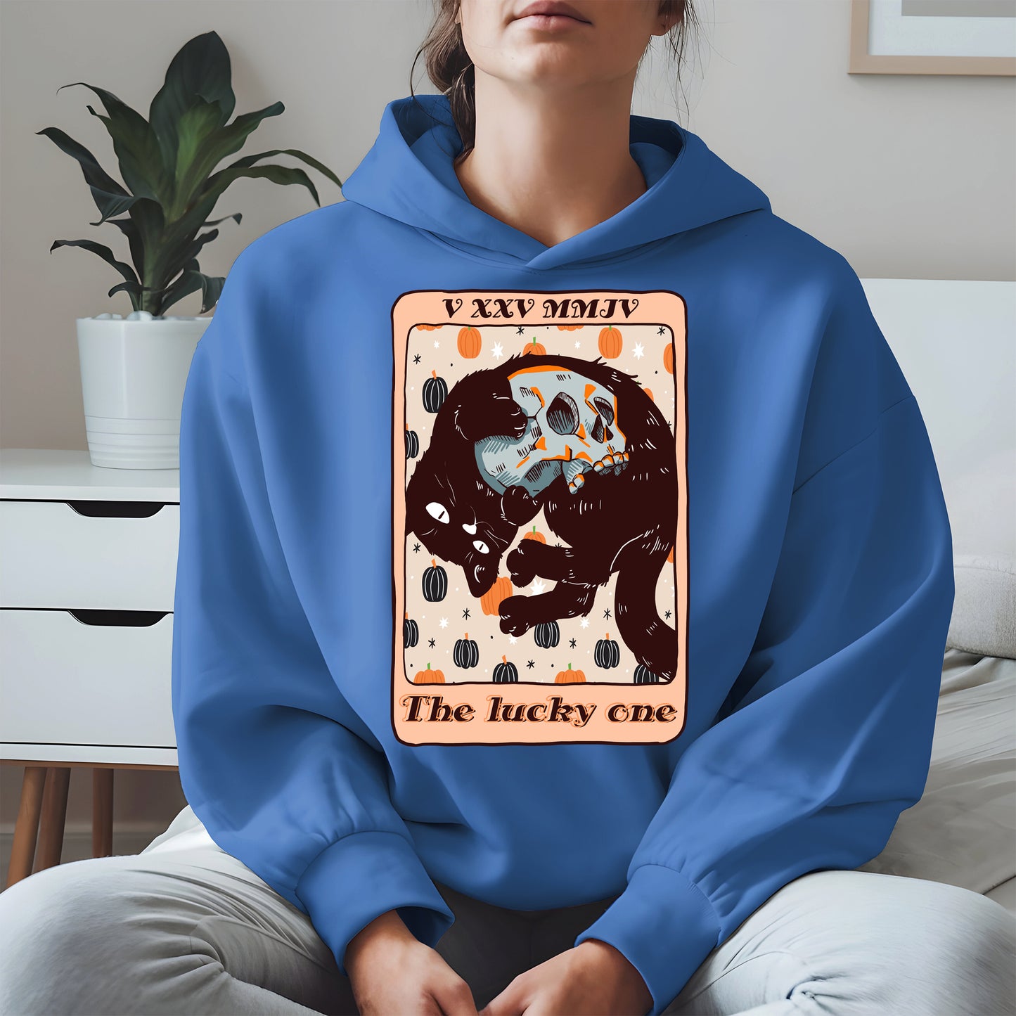 The Lucky One - Halloween Black Cat Tarot Tee
