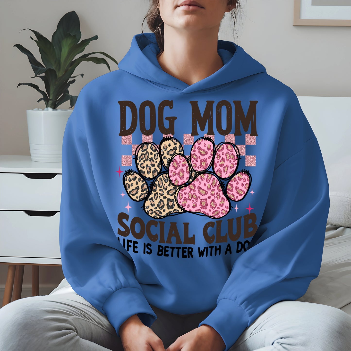 Dog Mom Social Club Shirt Hoodie Sweatshirt Gift for Pet Moms