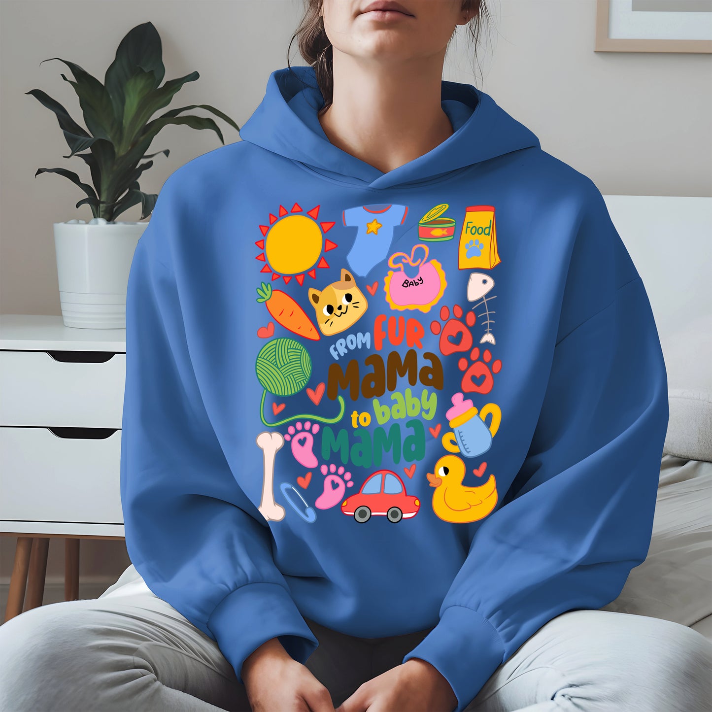 From Fur Mama to Baby Mama Shirt Hoodie Sweatshirt Gift