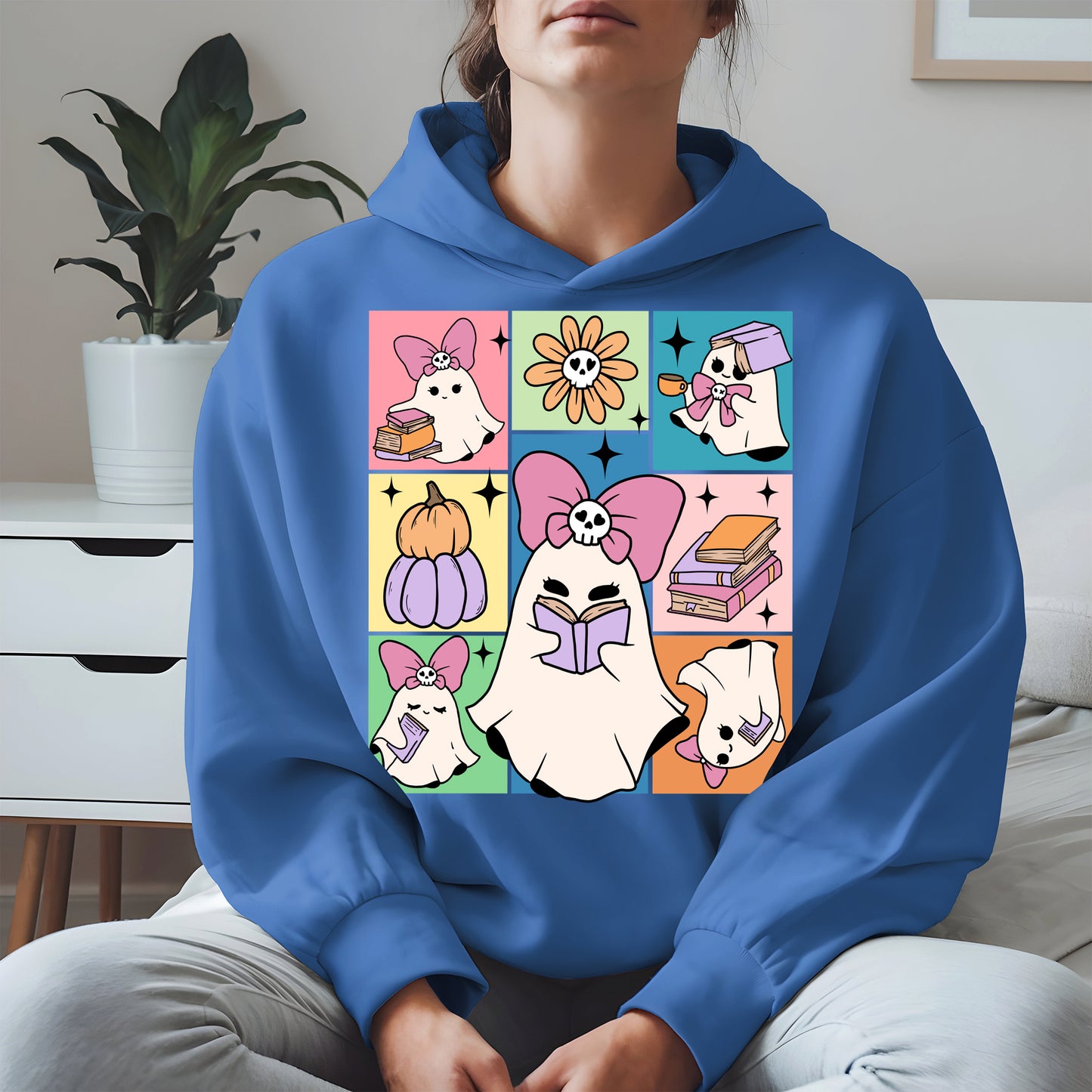 Pastel Ghost Book Lover Halloween Shirt