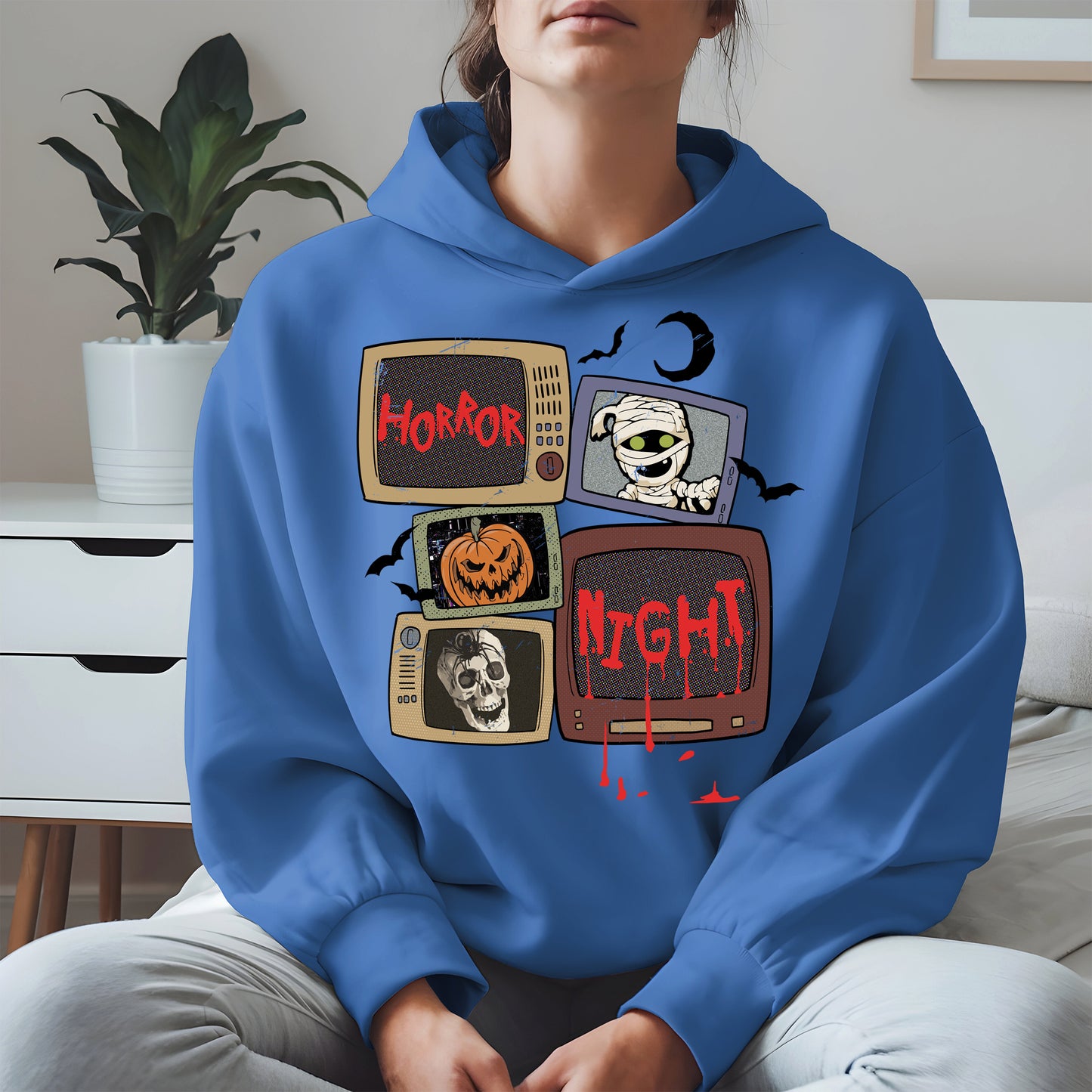 Horror Night Retro TV Halloween Shirt