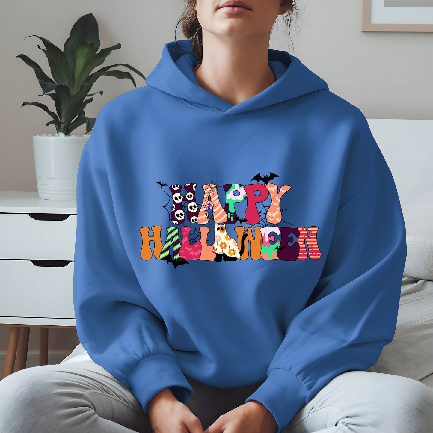 Colorful Ghost Pumpkin Retro Halloween Shirt