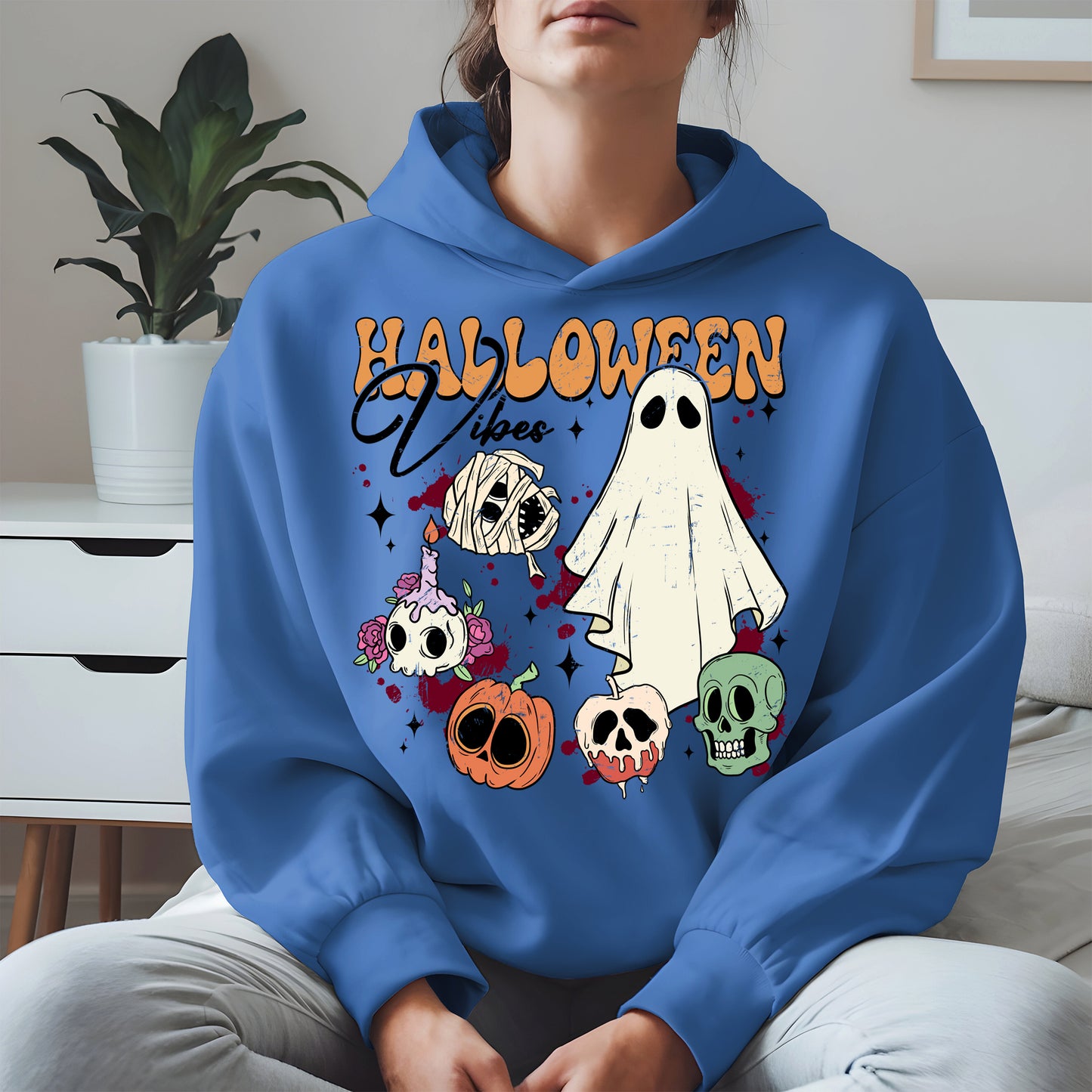 Classic Halloween Ghost and Skull Shirt