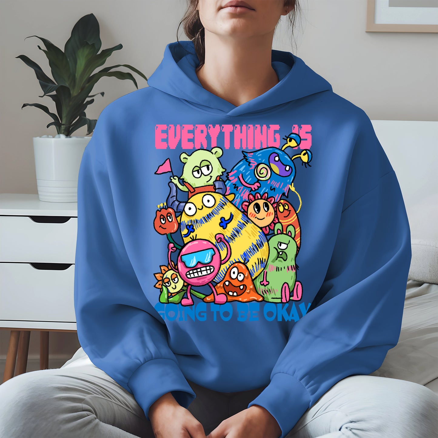 Everything Is Going to Be Okay Cute Monster Shirt