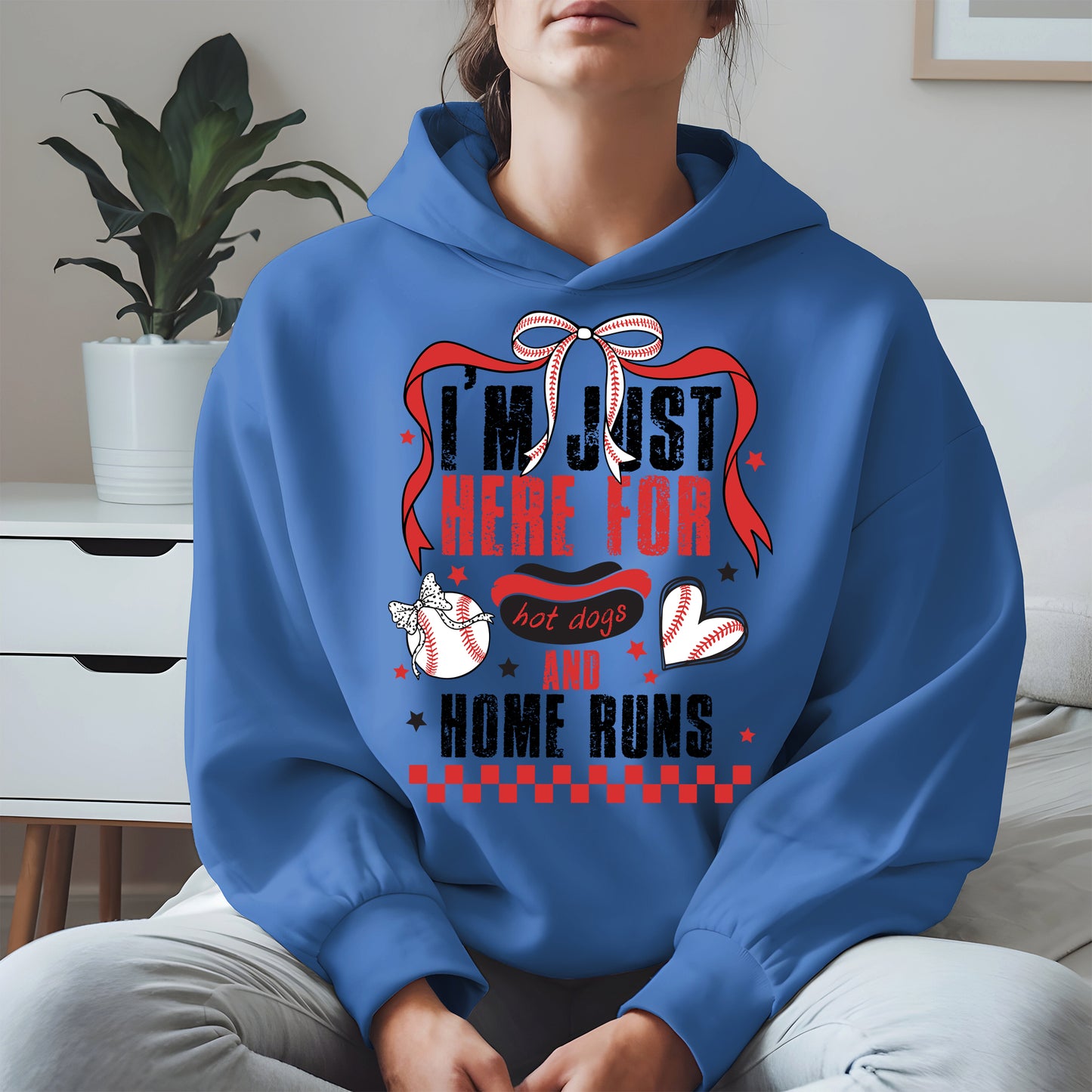 Here For Hot Dogs Baseball Shirt Sport Tee Hoodie Sweatshirt