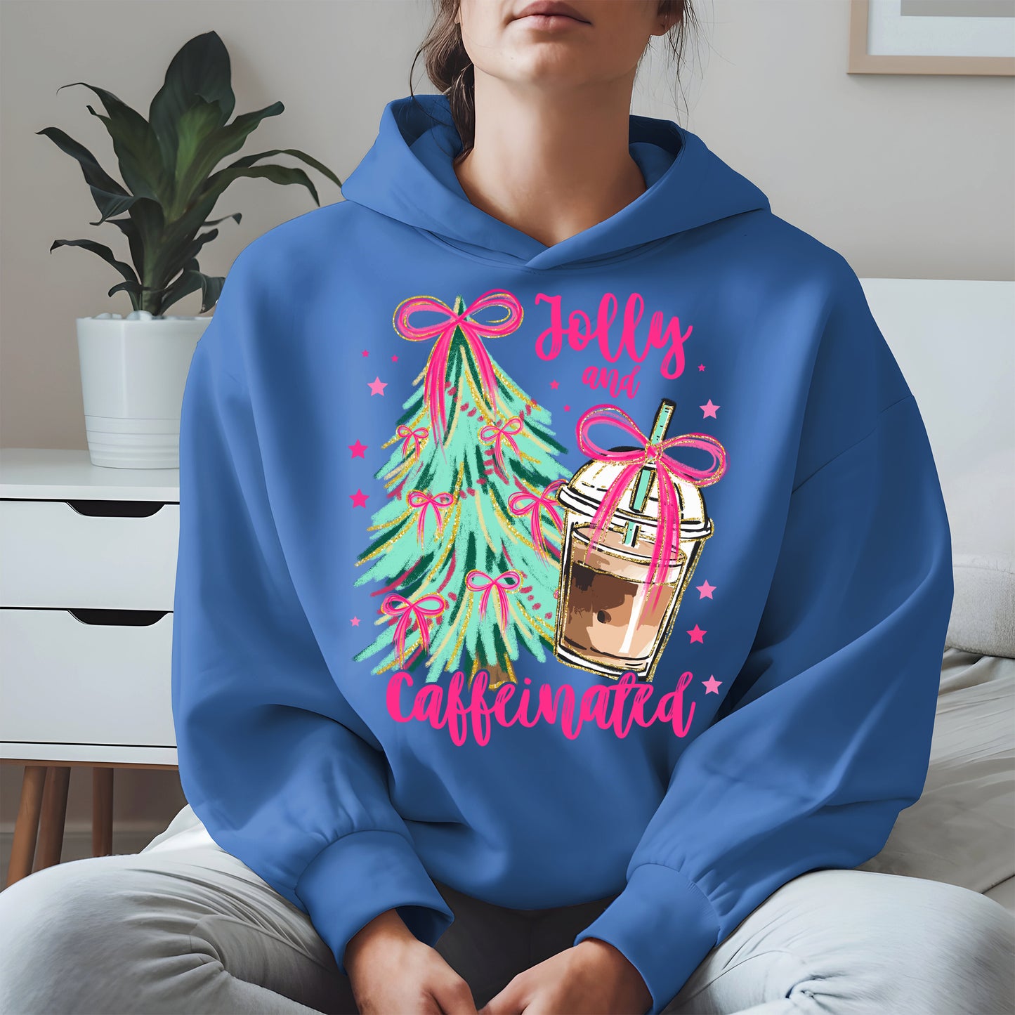 Jolly and Caffeinated Christmas Shirt