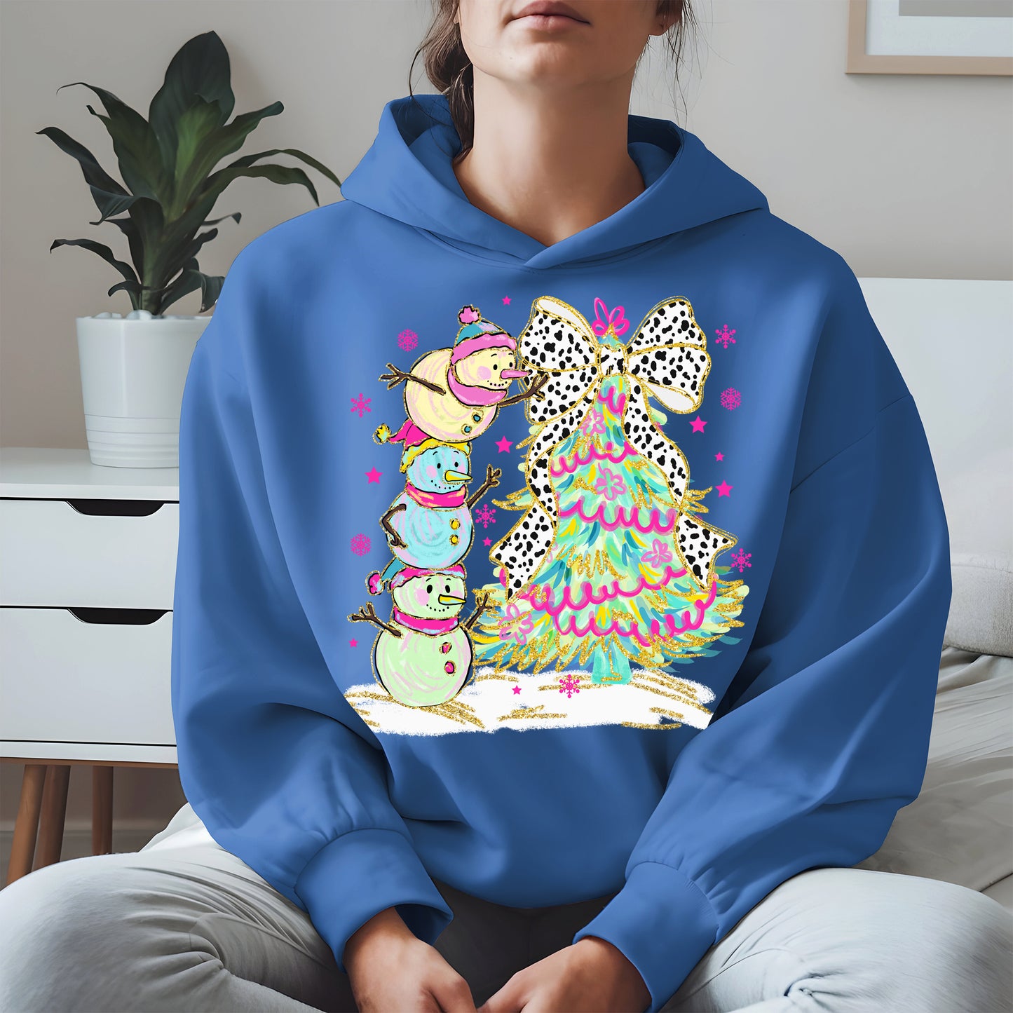 Stacked Snowmen and Christmas Tree Shirt
