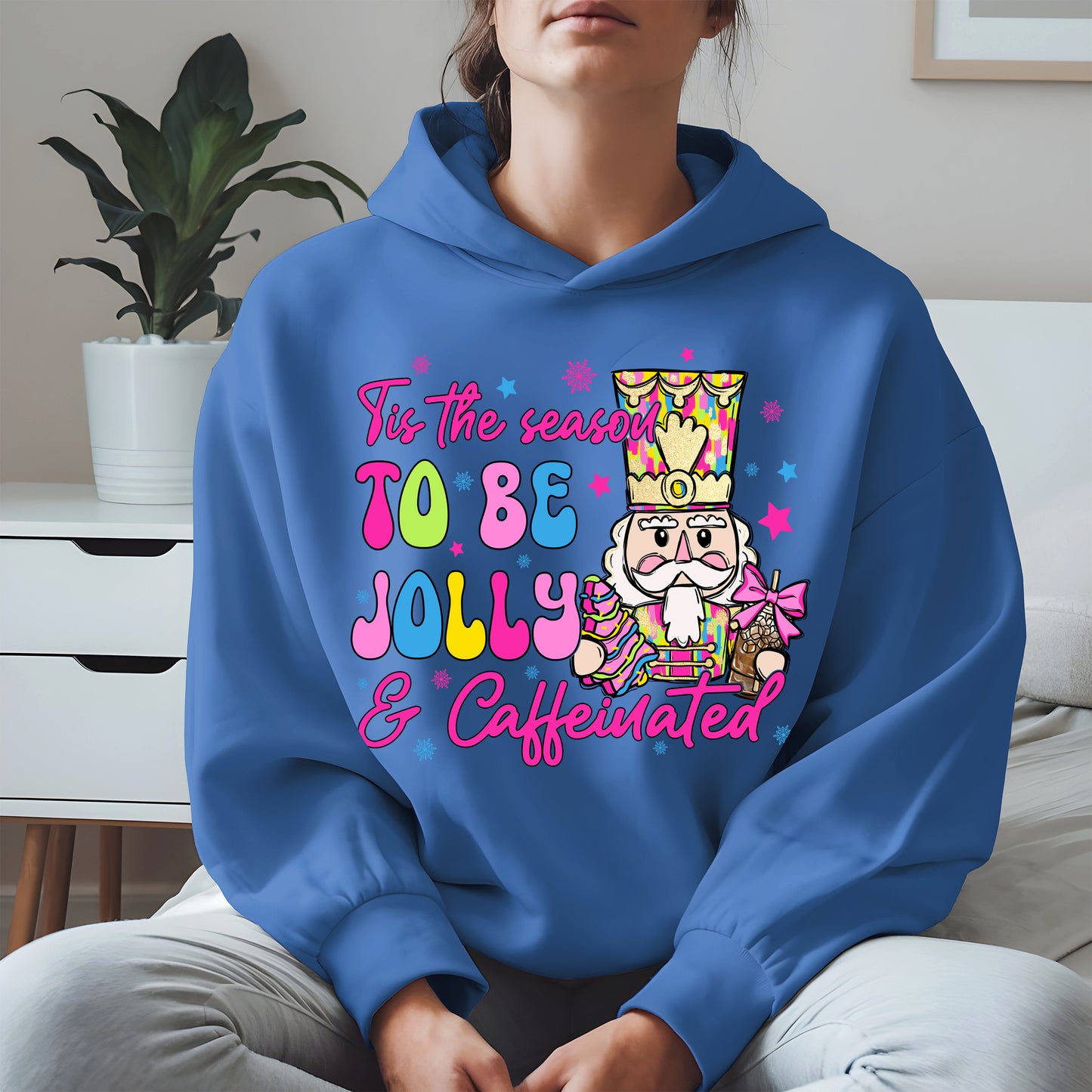 Tis the Season To Be Jolly and Caffeinated Christmas Shirt