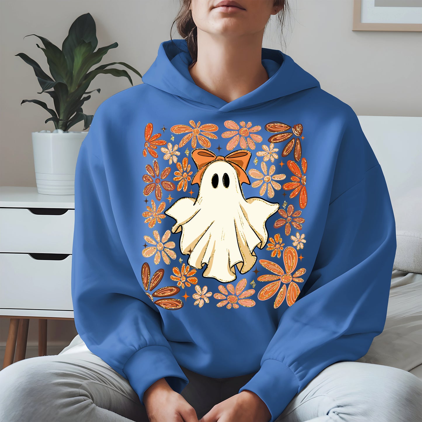 Boho floral ghost halloween shirt