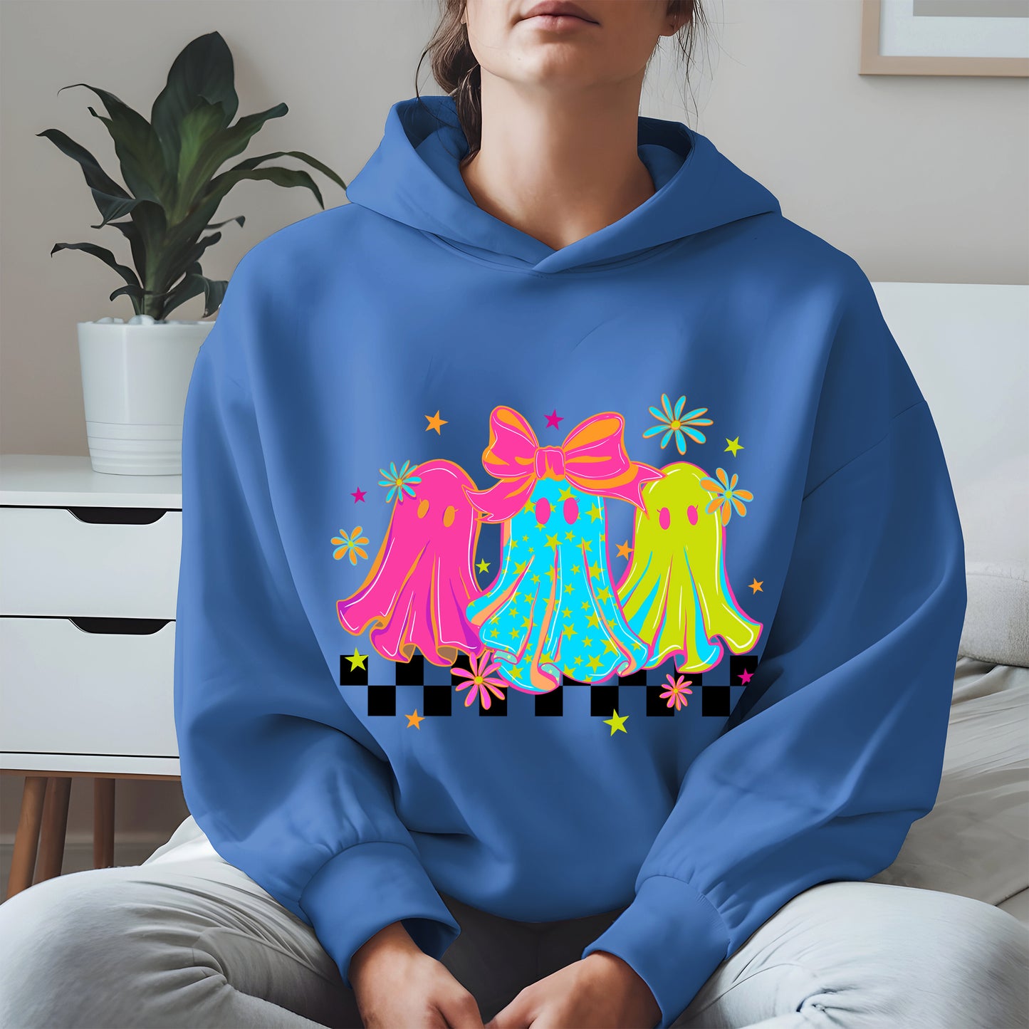 Retro Neon Cute Ghost halloween shirt