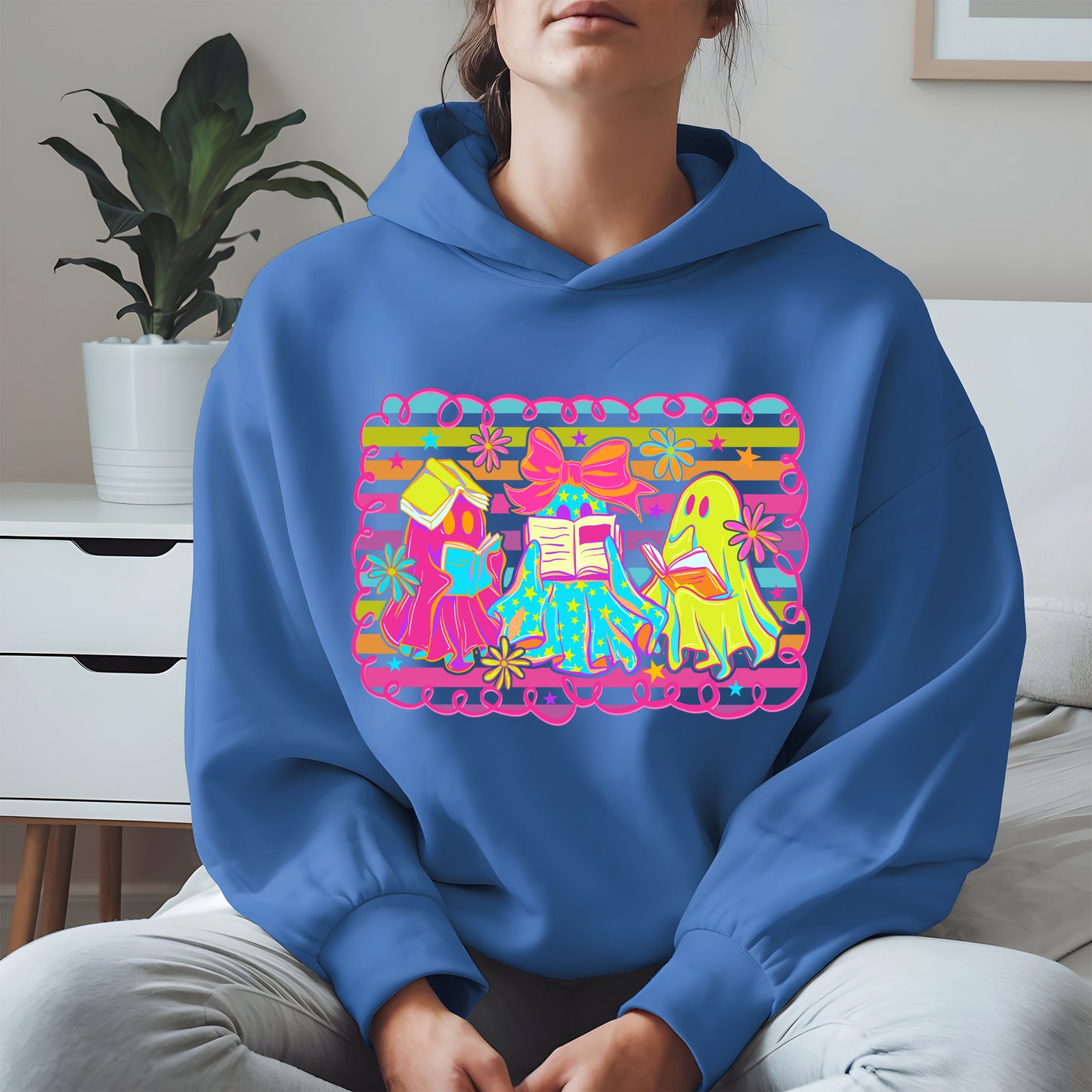 Halloween ghost book shirt and hoodle
