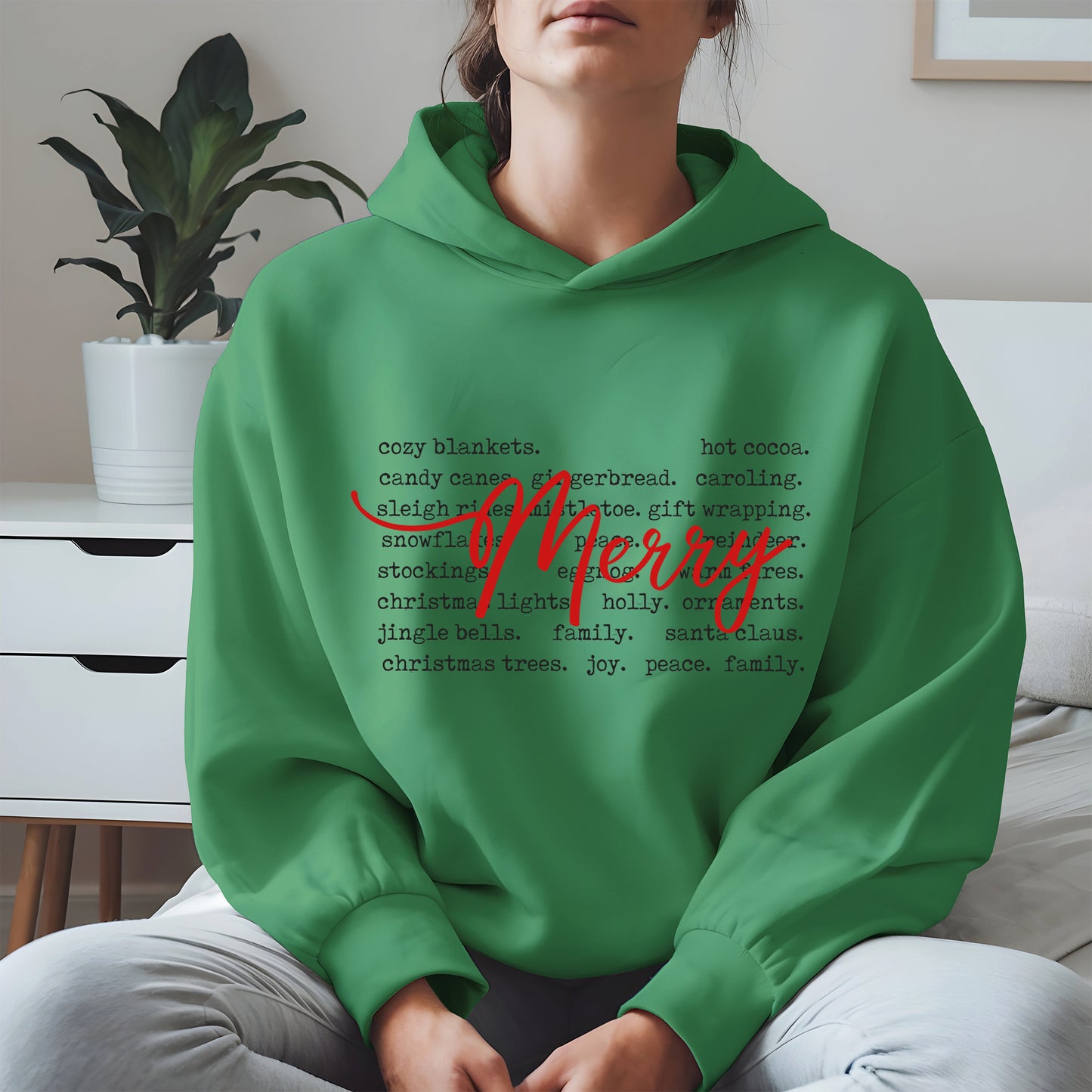 Merry Christmas Typography Shirt Hoodie