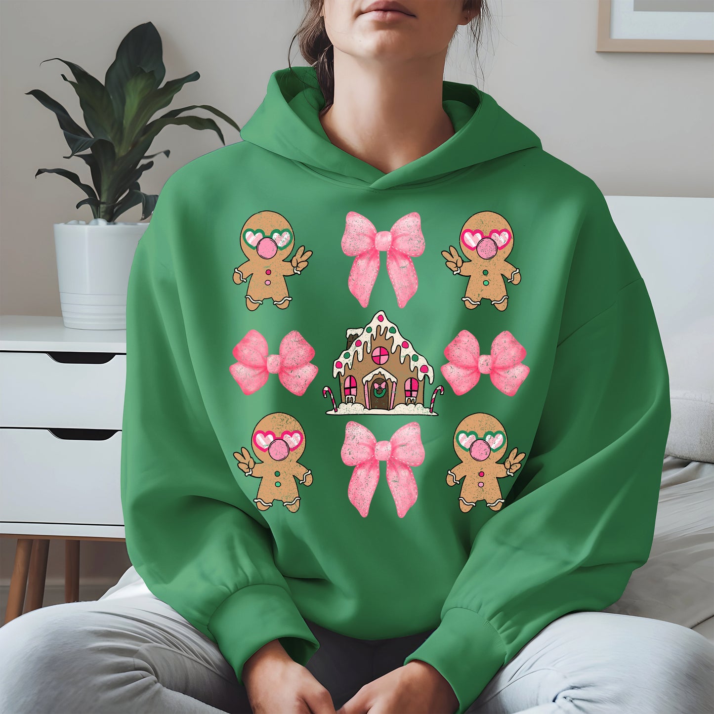 Checkered Gingerbread Cute Christmas Shirt