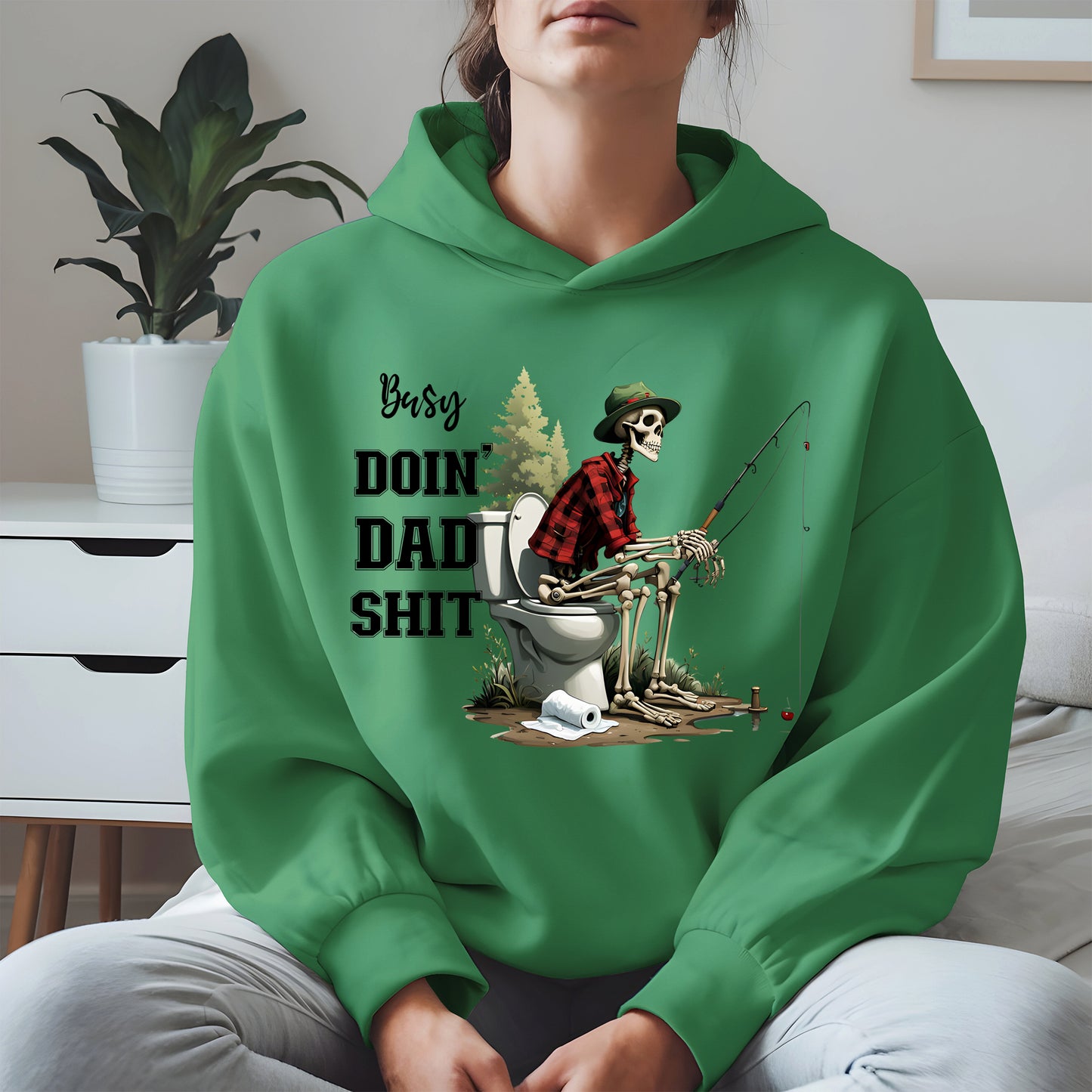 Funny Dad Fishing Skeleton Shirt Hoodie Sweatshirt