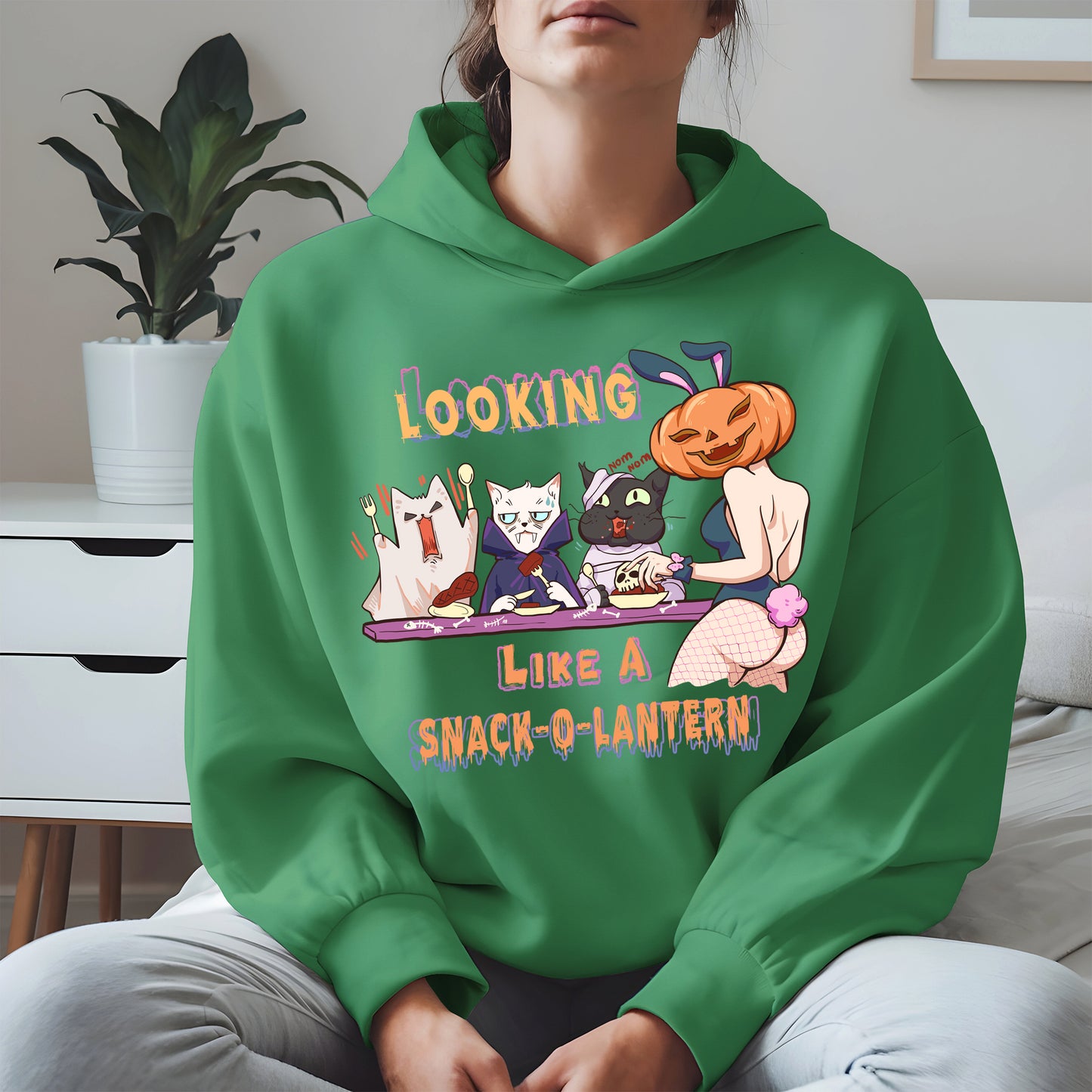 Snack-O-Lantern Halloween Cat Tee