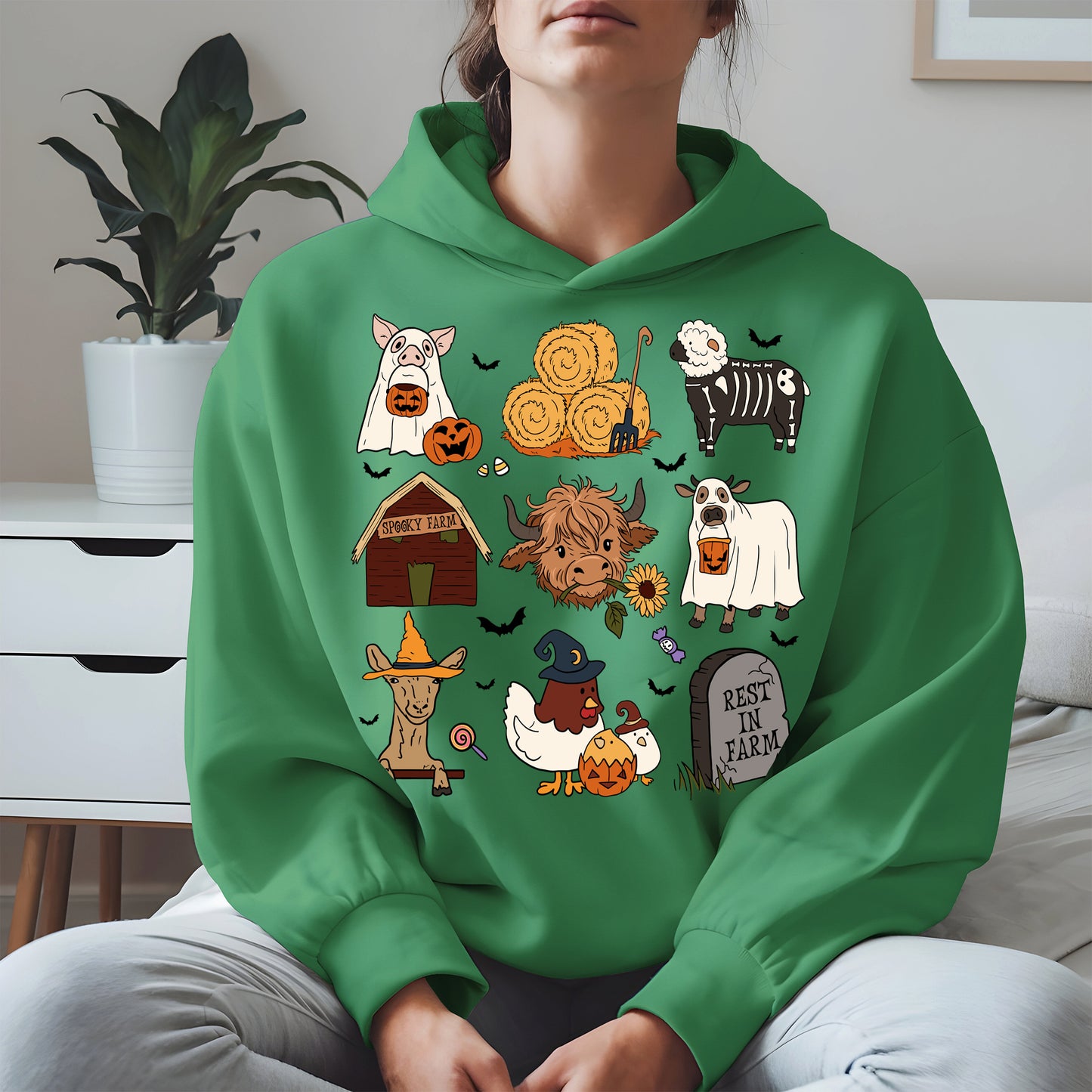 Spooky Cute Halloween Farm Animal Shirt