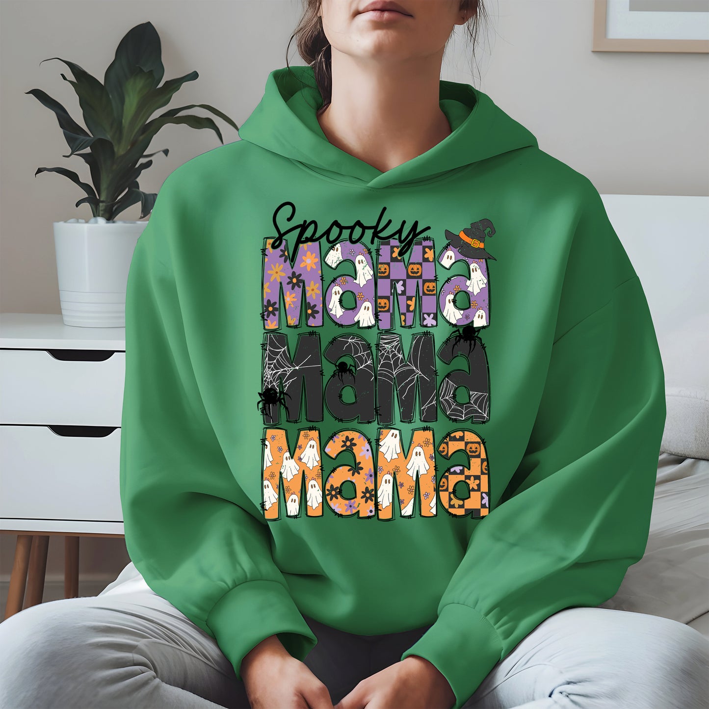 Halloween Mama Shirt - Ghosts and Spooky Patterns