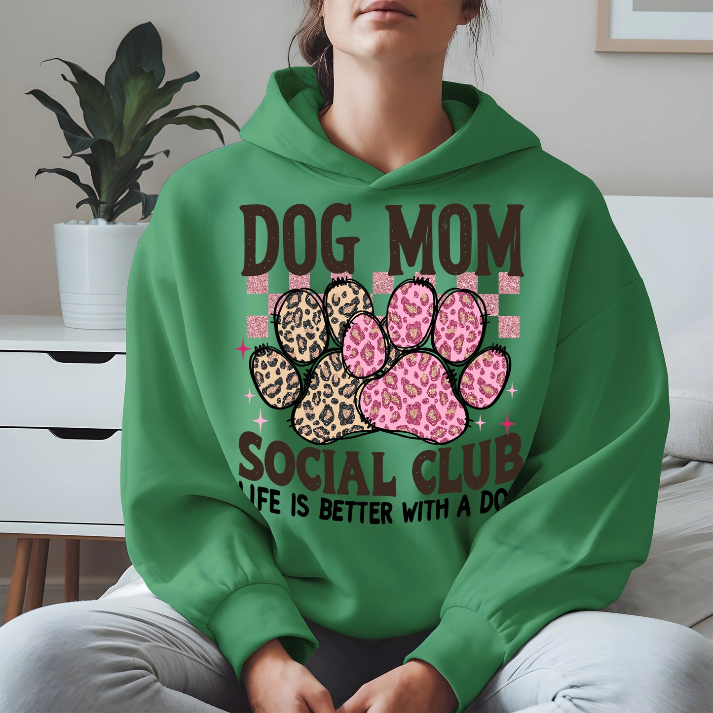 Dog Mom Social Club Shirt Hoodie Sweatshirt Gift for Pet Moms