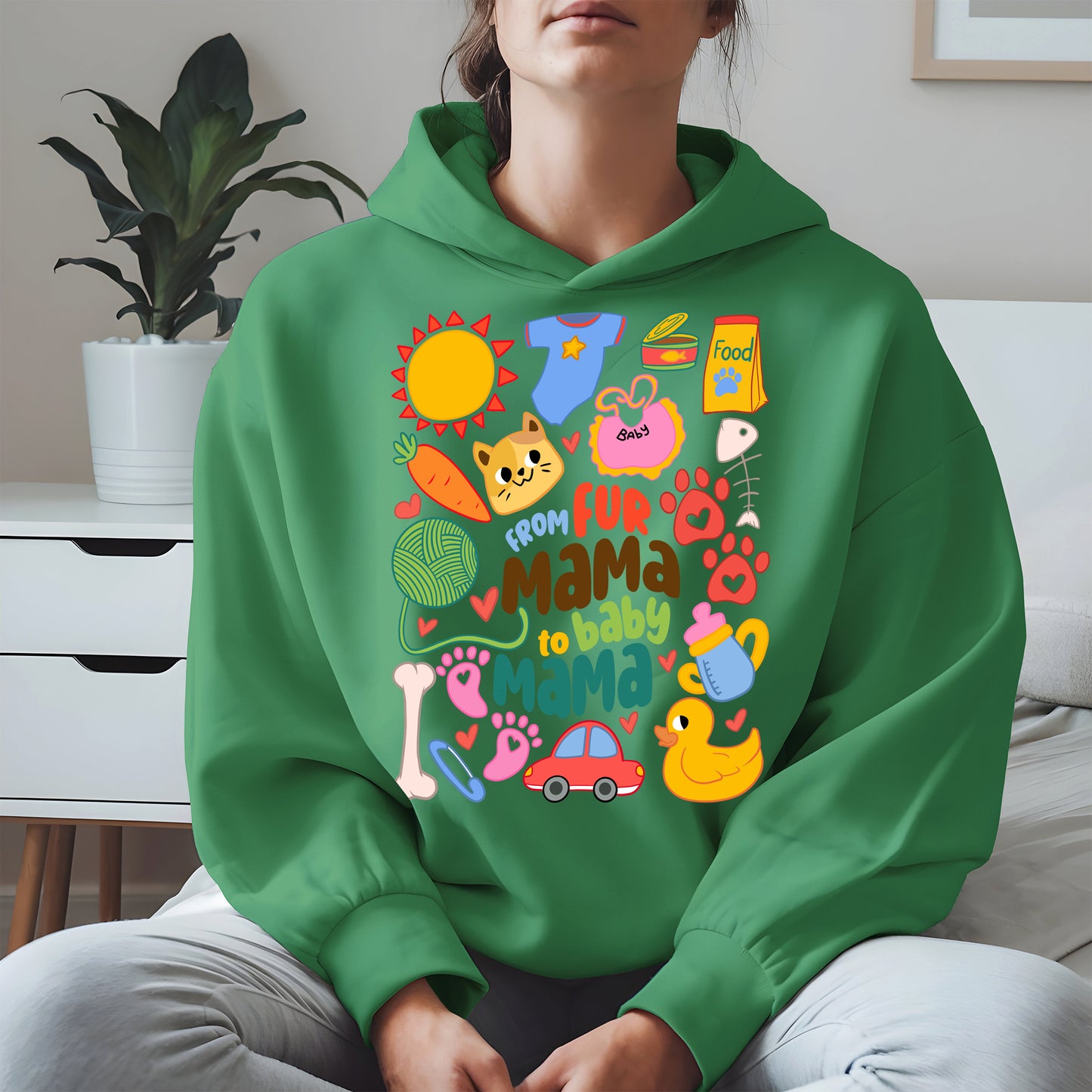 From Fur Mama to Baby Mama Shirt Hoodie Sweatshirt Gift