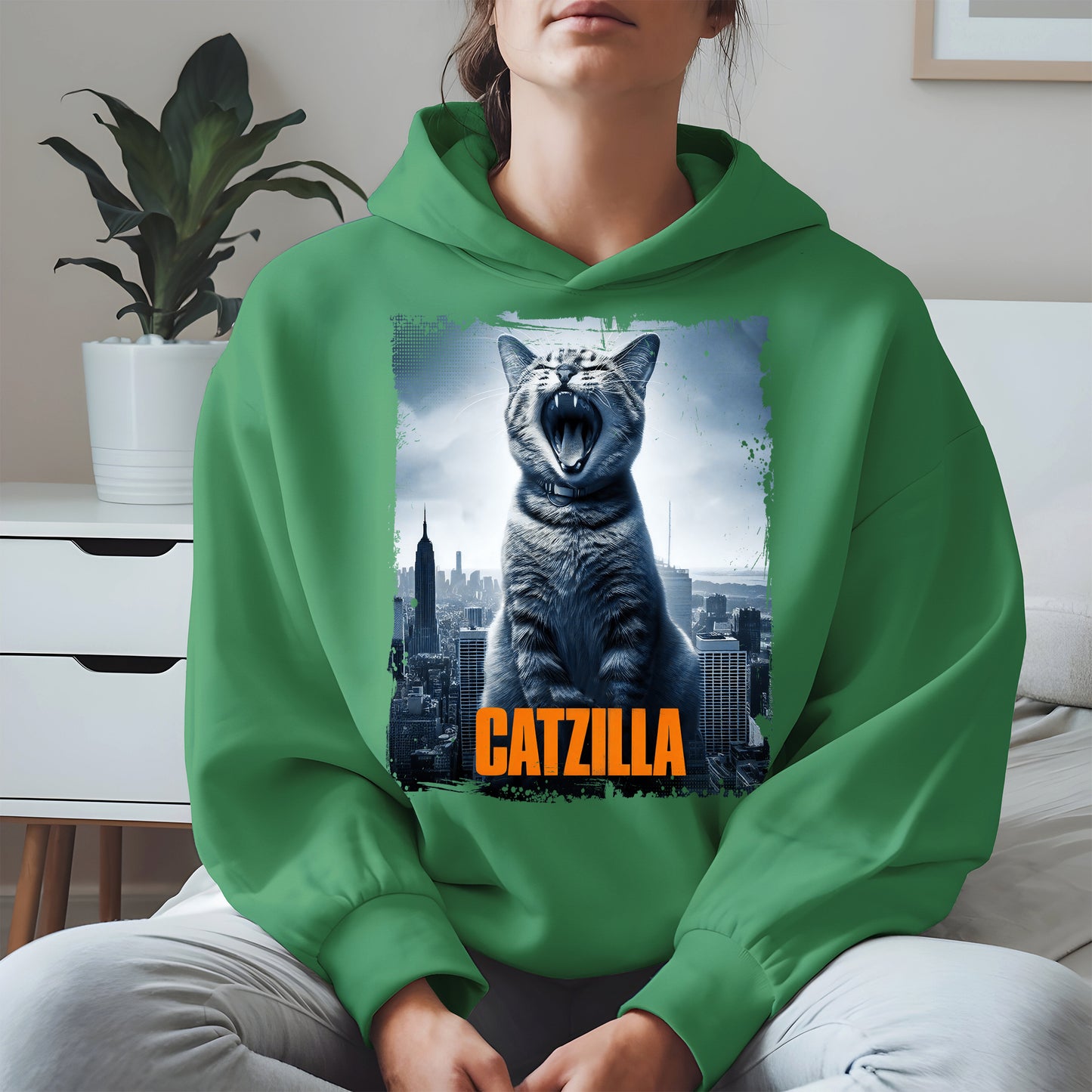 Catzilla Funny Cat Shirt Hoodie Sweatshirt