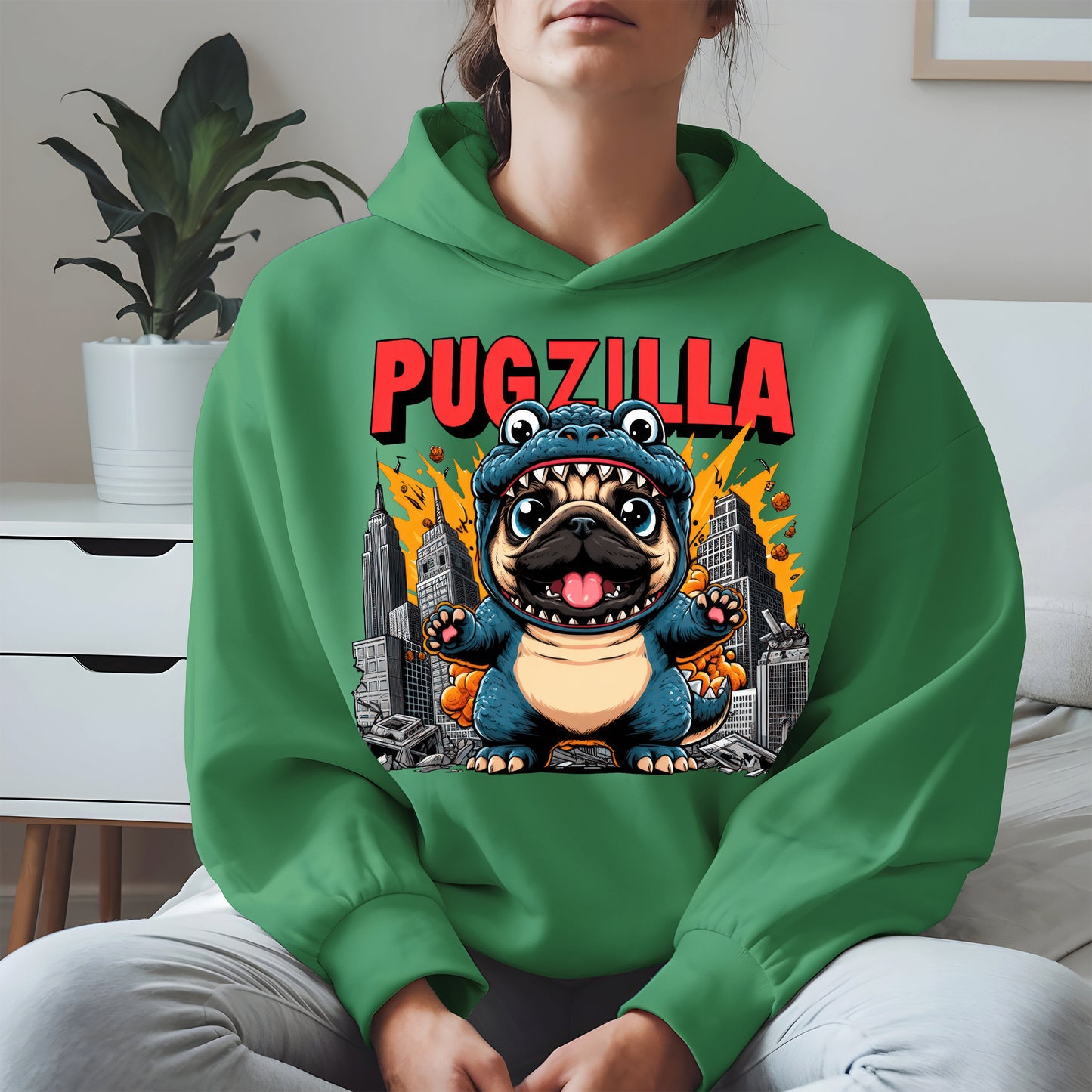 Pugzilla Funny Dog Shirt Hoodie Sweatshirt