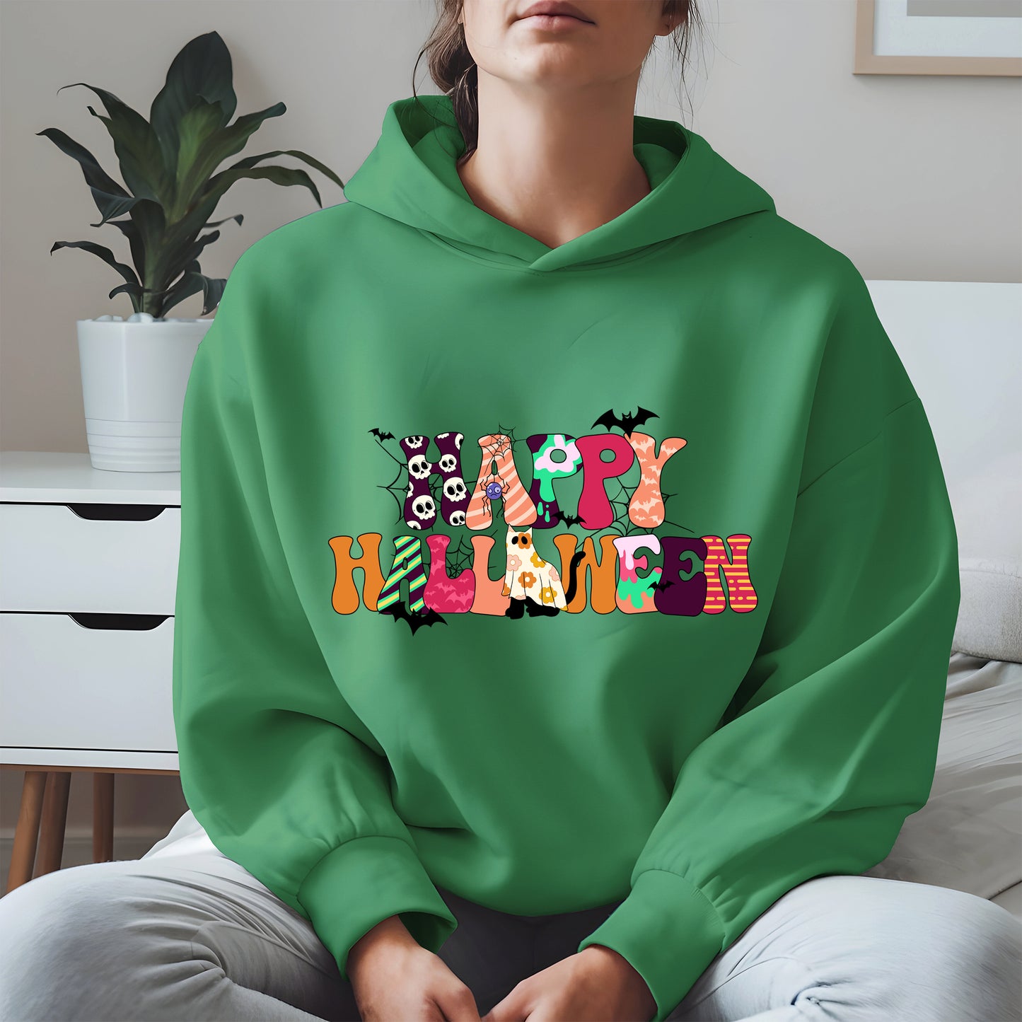 Colorful Ghost Pumpkin Retro Halloween Shirt