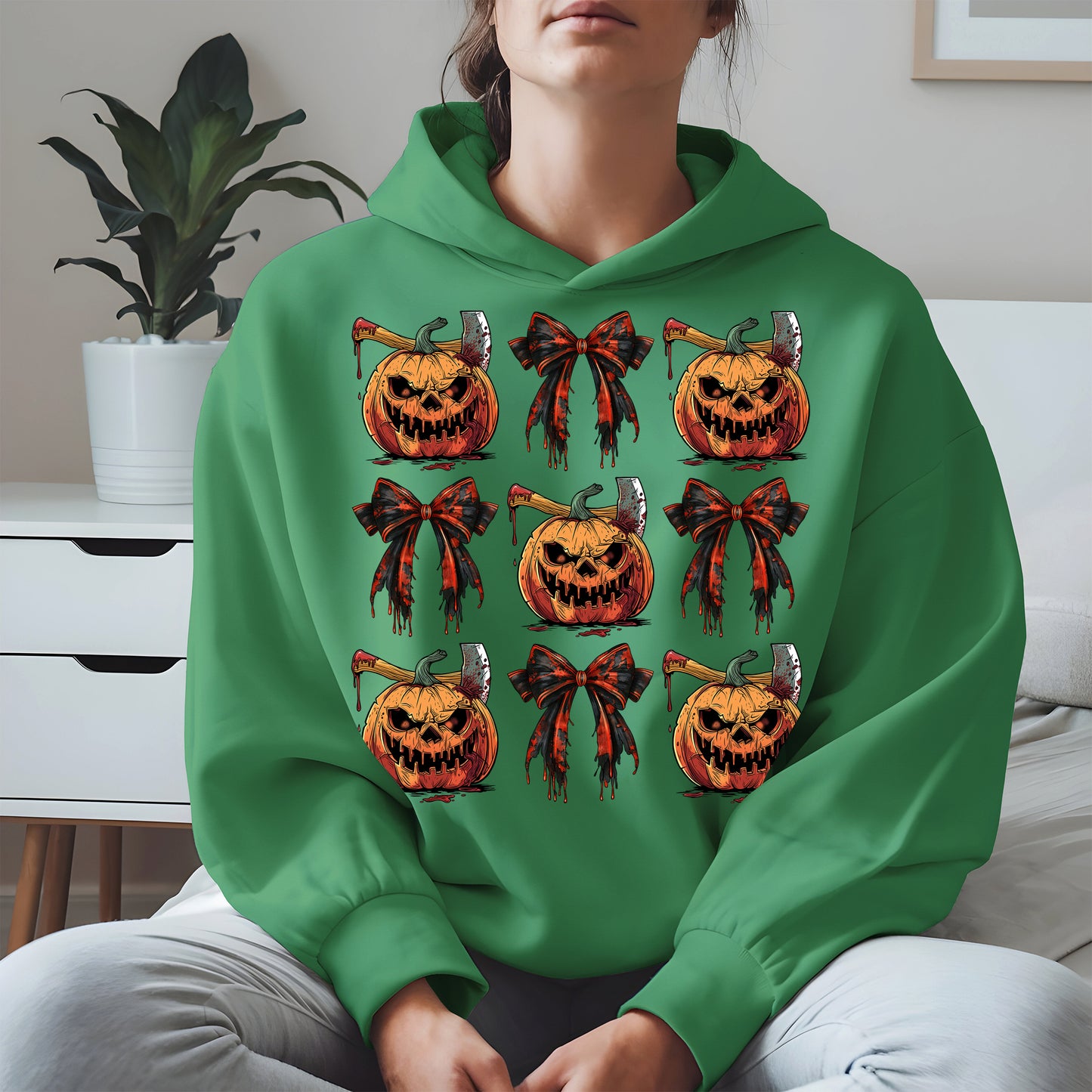Bloody Pumpkin and Bow Halloween Shirt