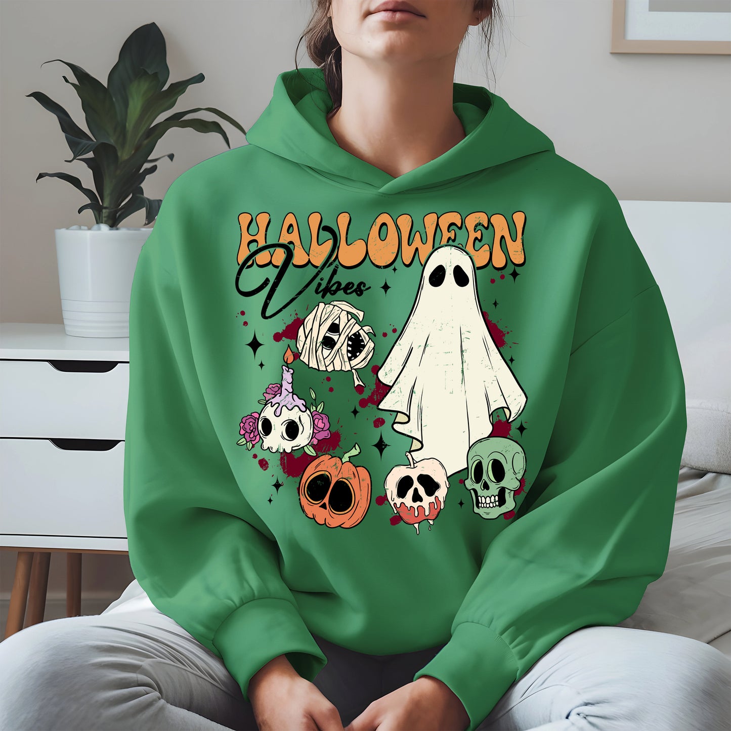 Classic Halloween Ghost and Skull Shirt
