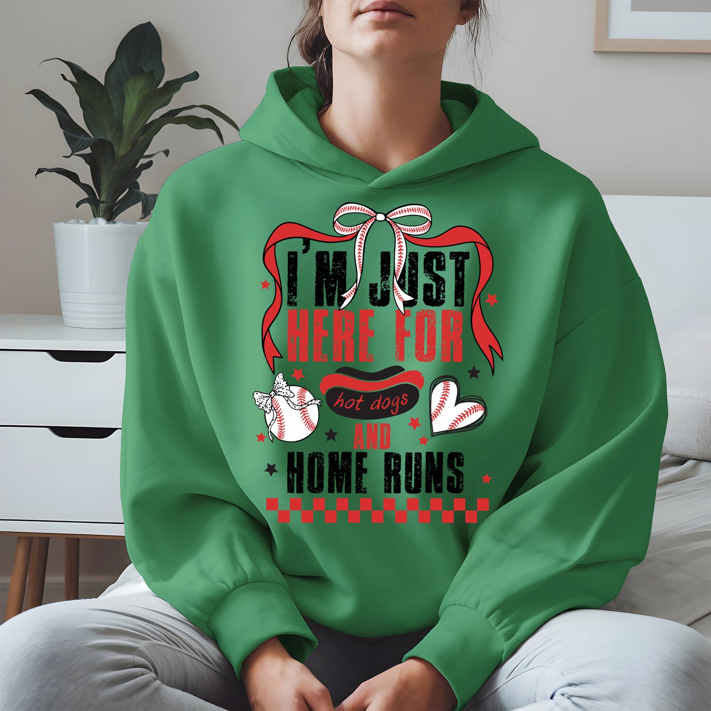Here For Hot Dogs Baseball Shirt Sport Tee Hoodie Sweatshirt