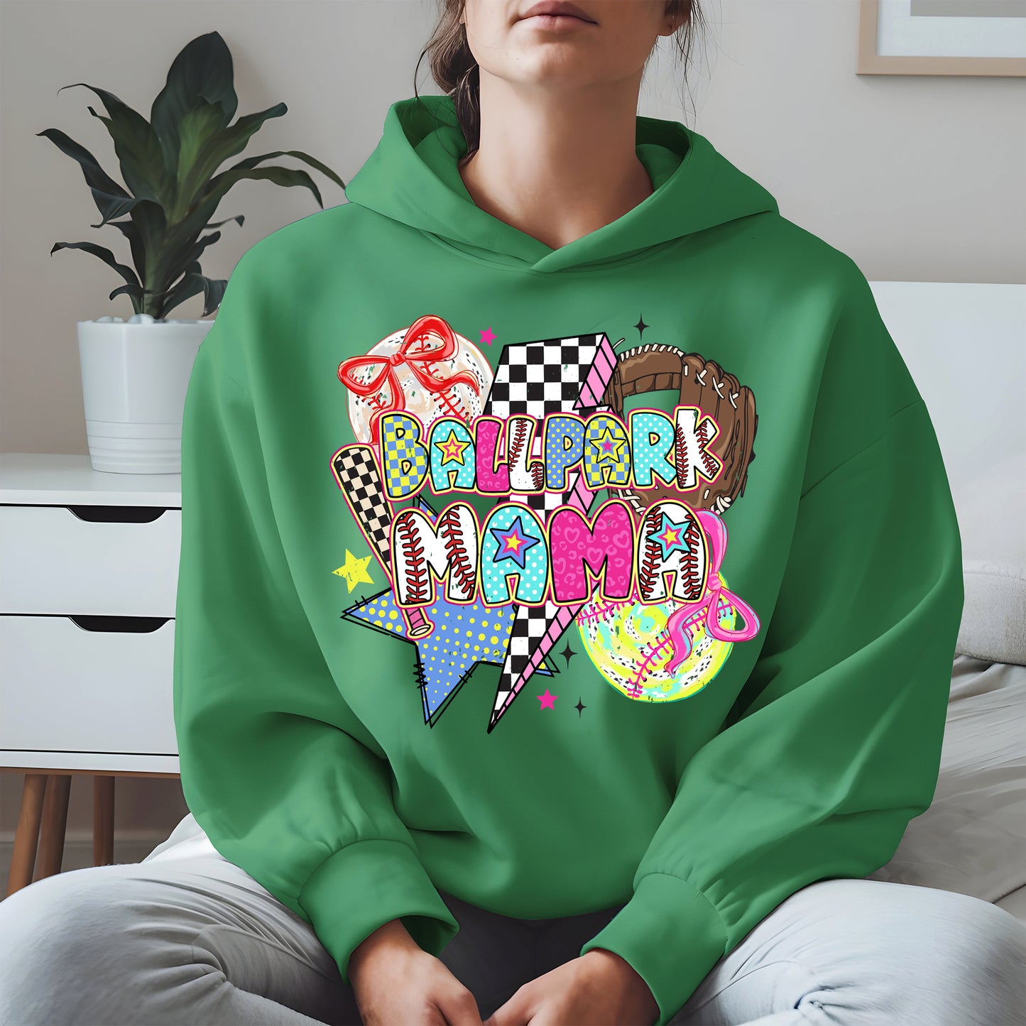 Ballpark Mama Shirt Sport Tee Hoodie Sweatshirt Gift for Baseball Moms