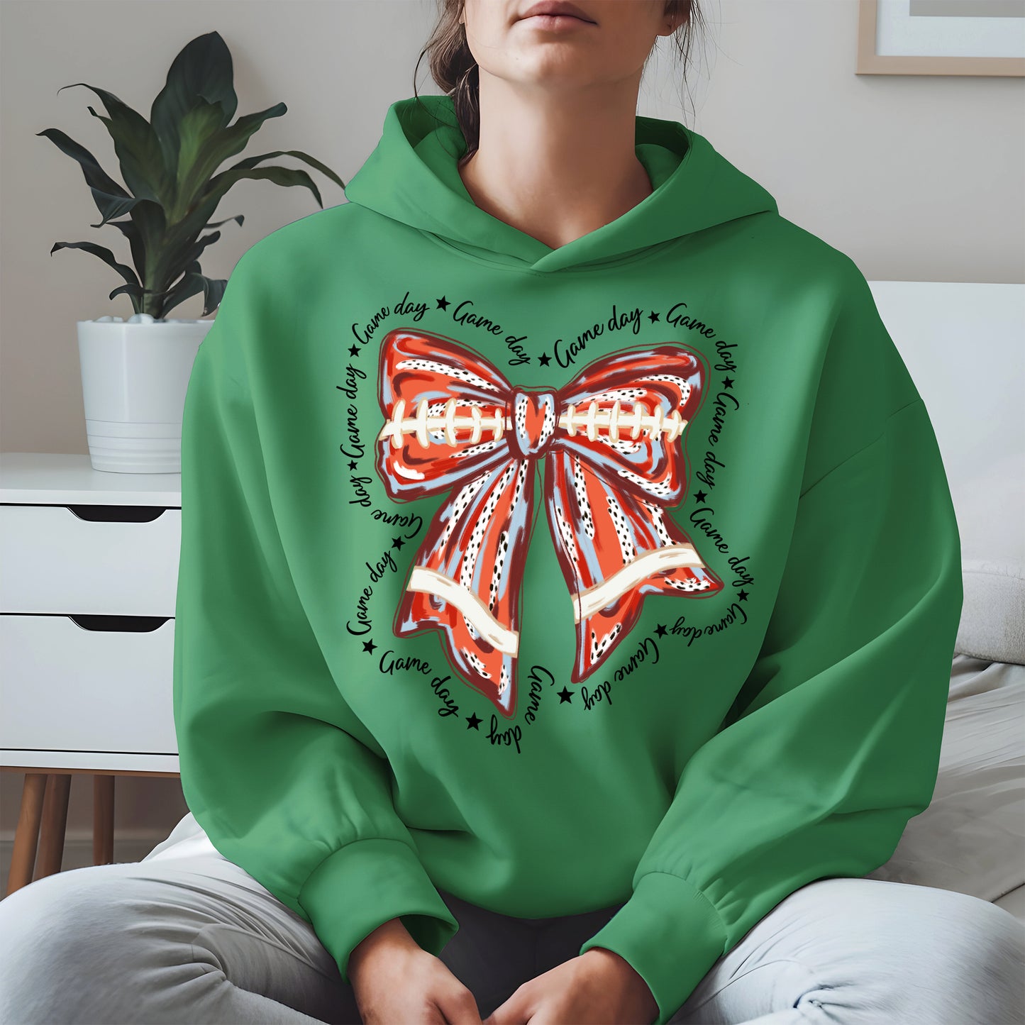 Baseball Bow Shirt Sport Tee Hoodie Sweatshirt Gift for Fans and Moms