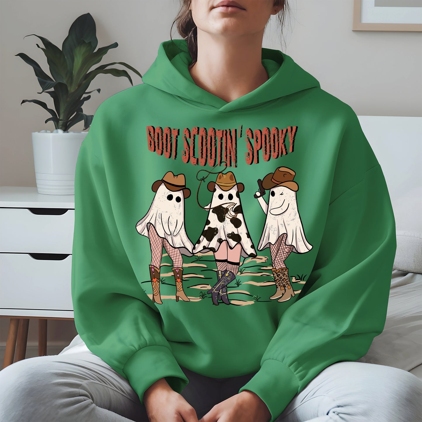 Boot Scootin' Spooky Cowgirl Halloween Tee