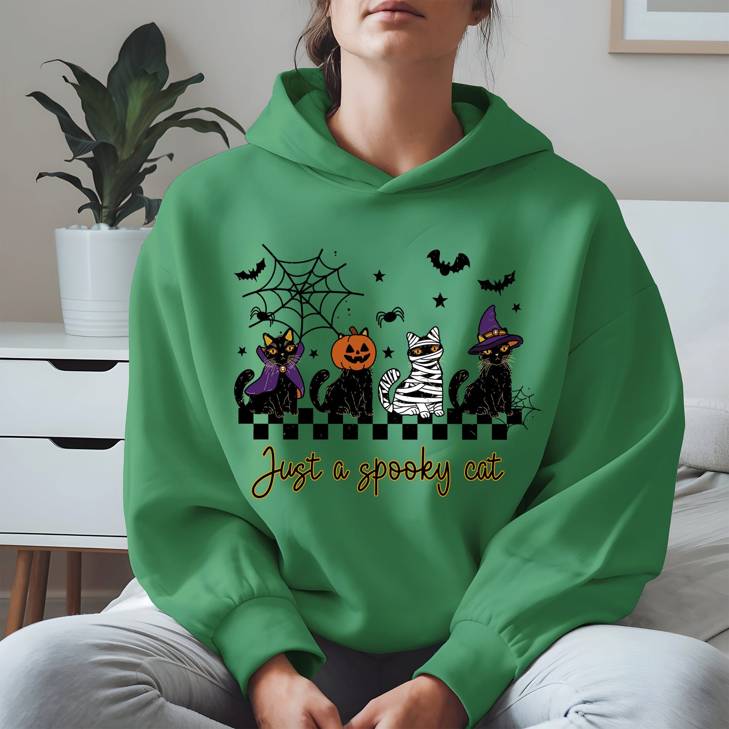 Just a spooky cat halloween shirt