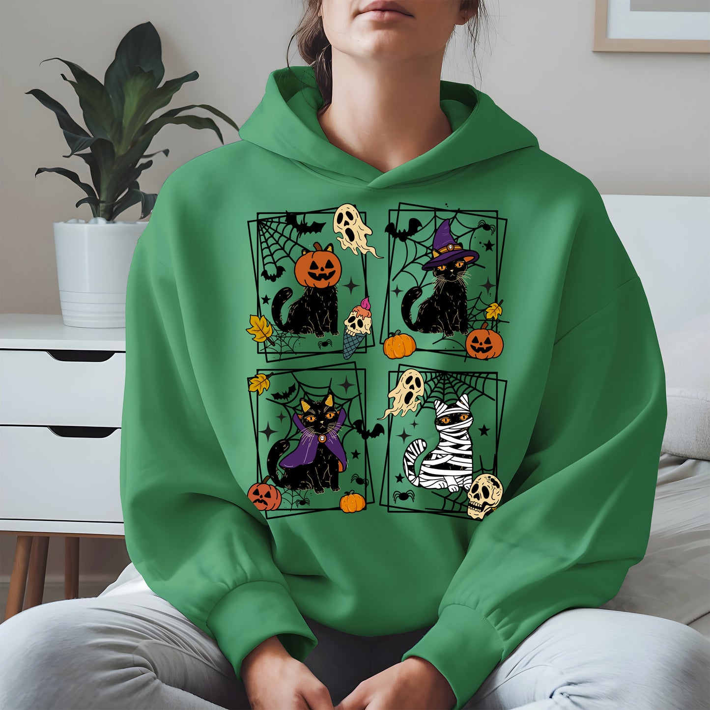 Black Cat Halloween shirt and hoodie