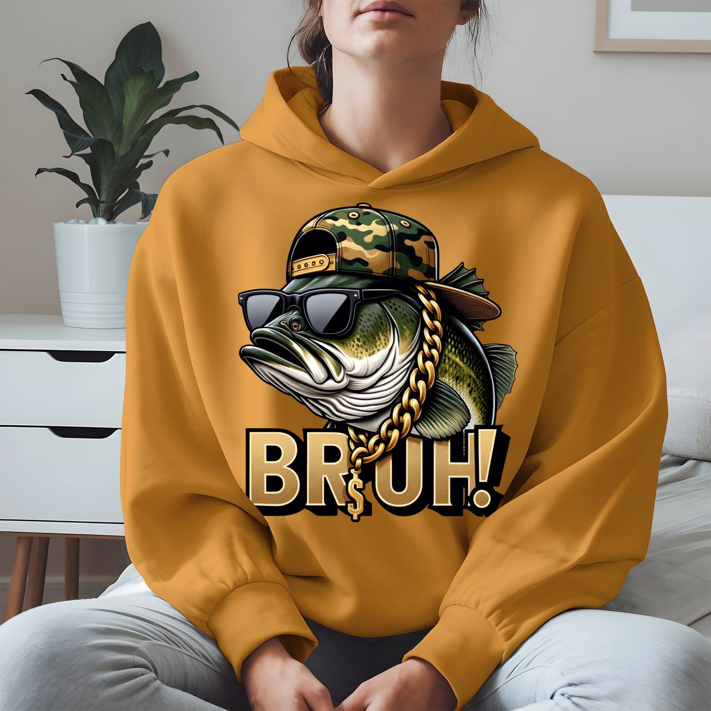 Funny Bass Fish Bruh Shirt Hoodie Sweatshirt