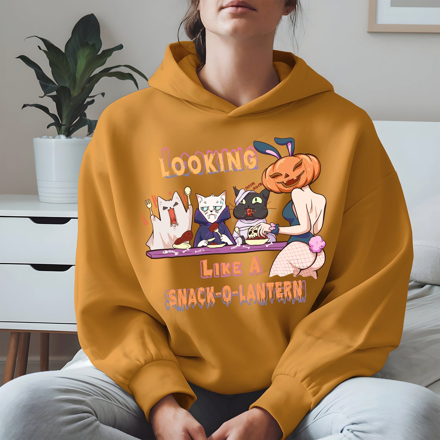 Snack-O-Lantern Halloween Cat Tee