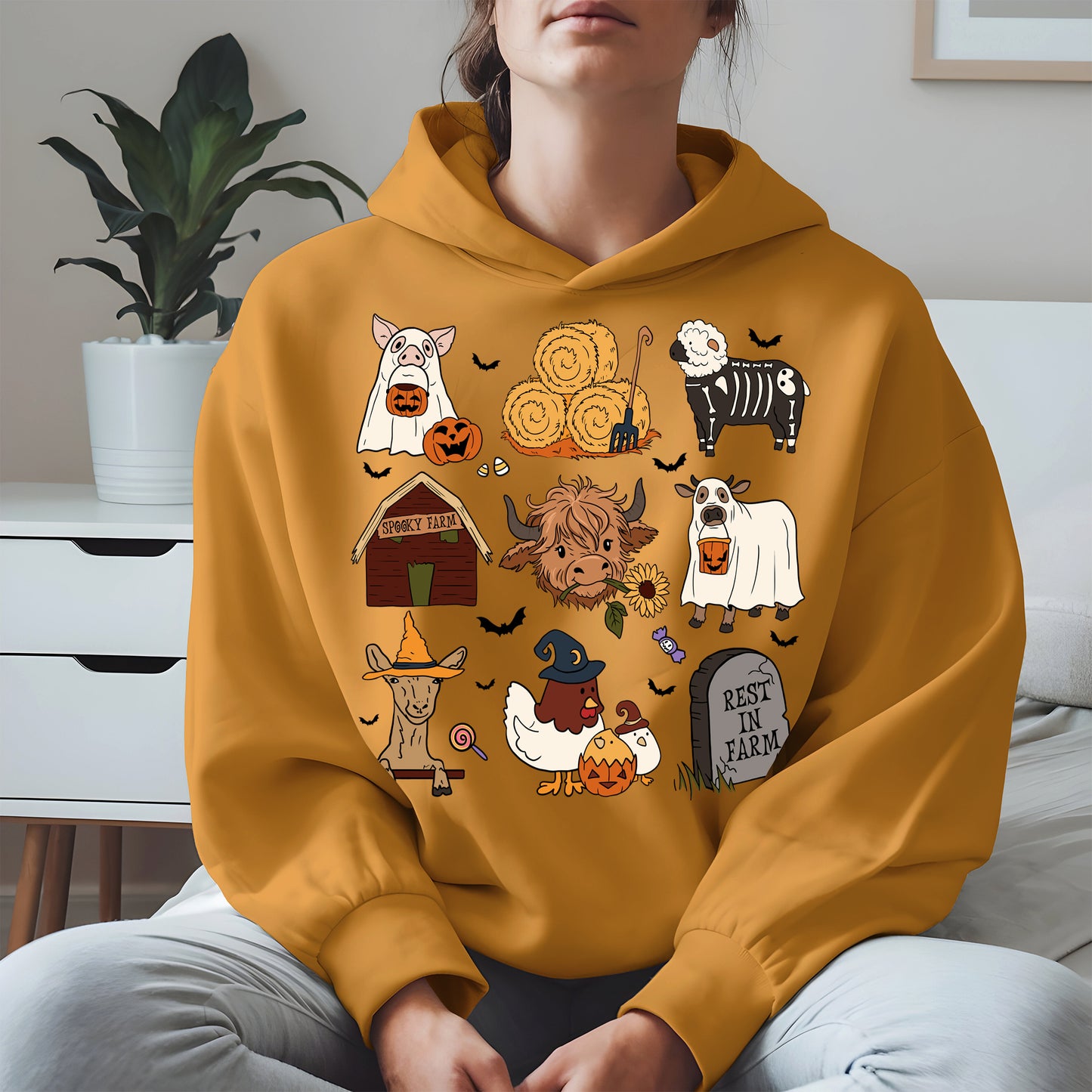Spooky Cute Halloween Farm Animal Shirt