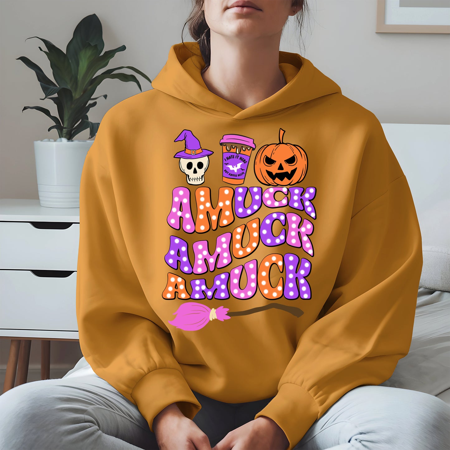Amuck Amuck Amuck Shirt - Funny Halloween Coffee Witch Tee