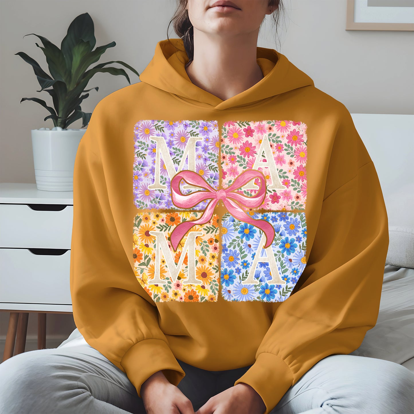 Floral MAMA Shirt Mother Tee Hoodie Sweatshirt Gift for Moms