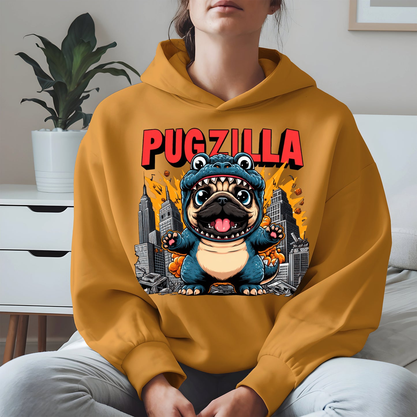 Pugzilla Funny Dog Shirt Hoodie Sweatshirt