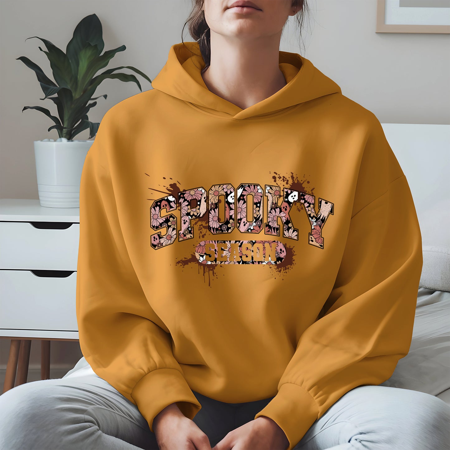 Grunge Floral Spooky Season Shirt