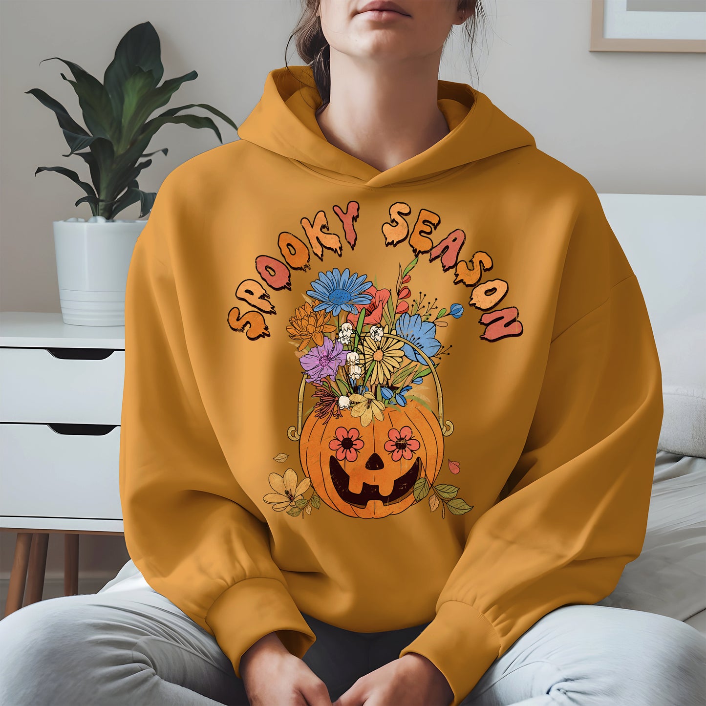 Floral Pumpkin Spooky Season Shirt