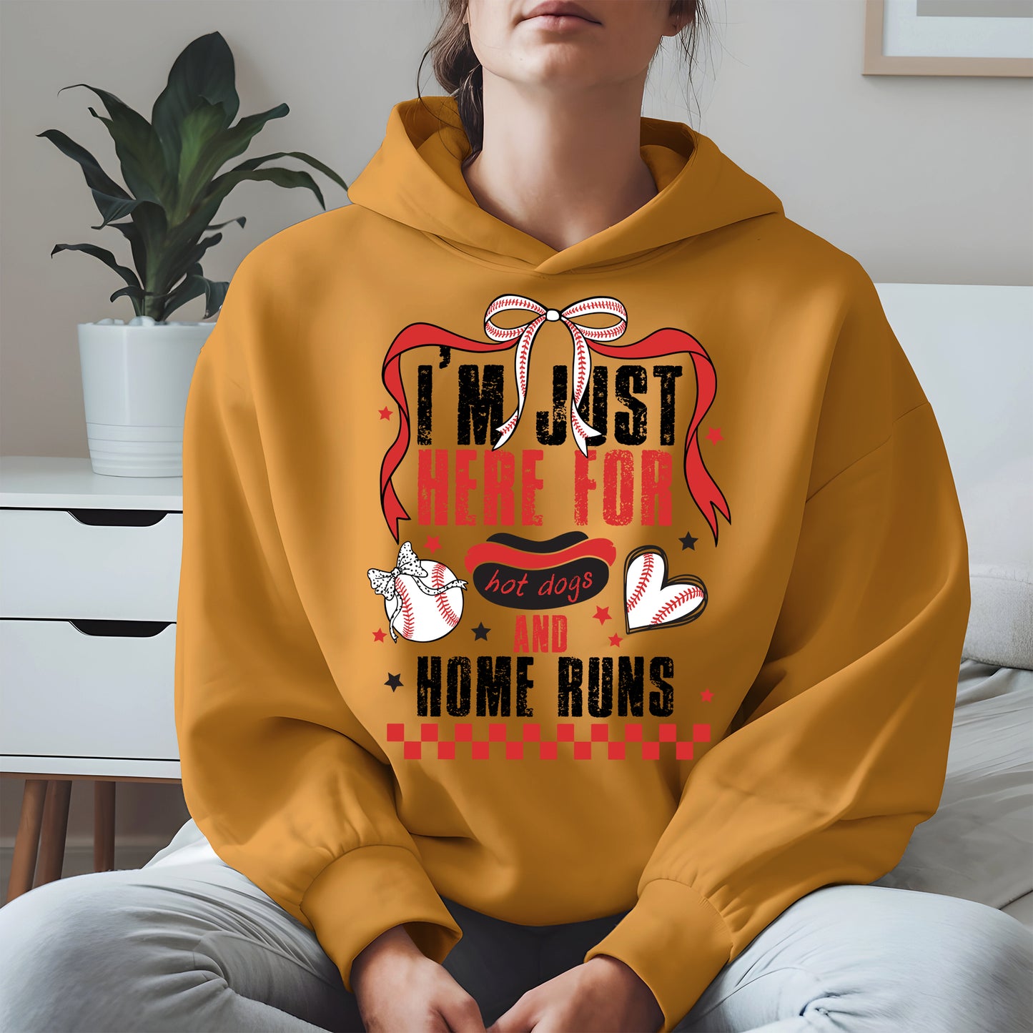 Here For Hot Dogs Baseball Shirt Sport Tee Hoodie Sweatshirt