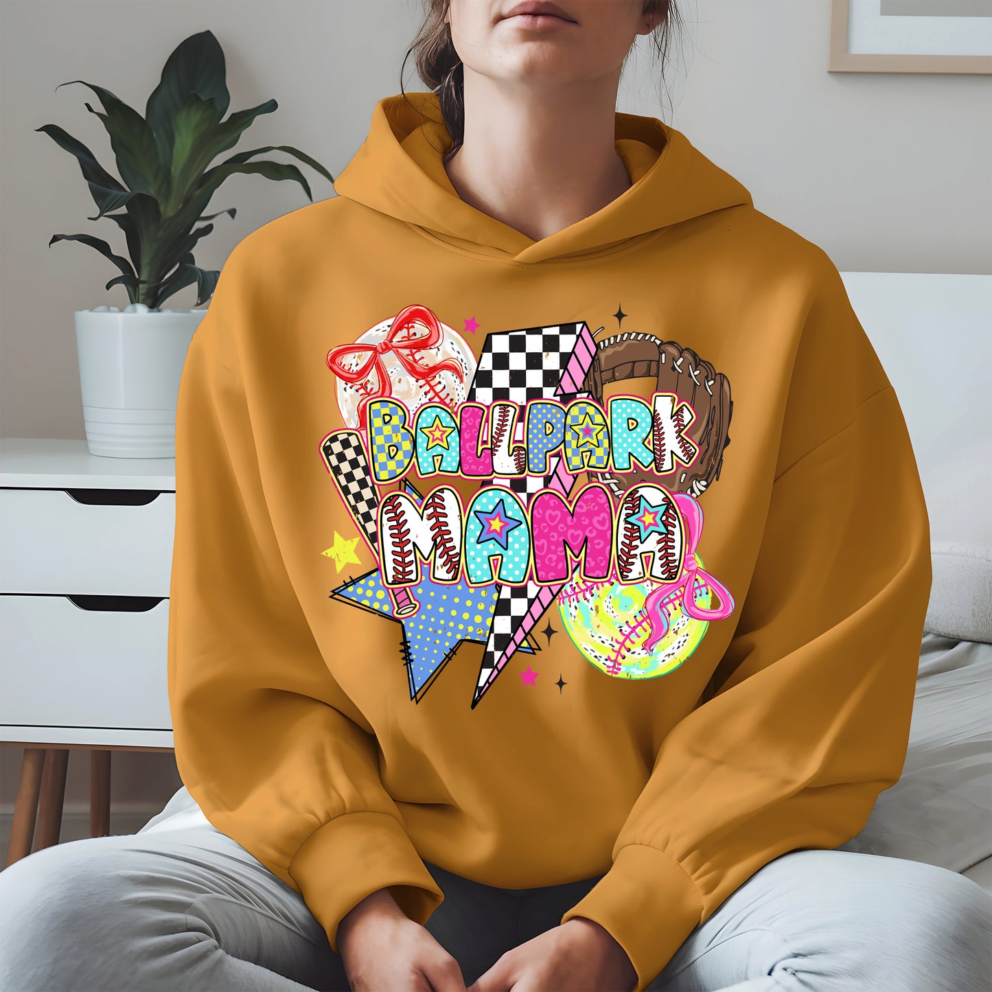 Ballpark Mama Shirt Sport Tee Hoodie Sweatshirt Gift for Baseball Moms