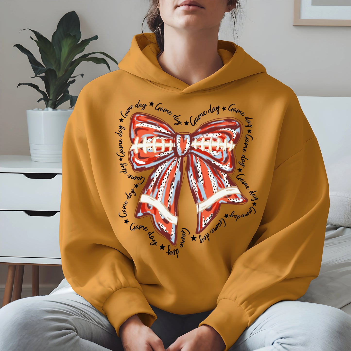 Baseball Bow Shirt Sport Tee Hoodie Sweatshirt Gift for Fans and Moms