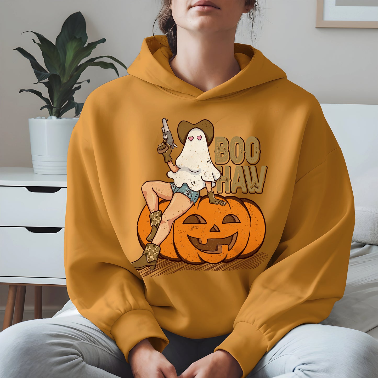 Boo Haw Halloween Cowgirl Tee