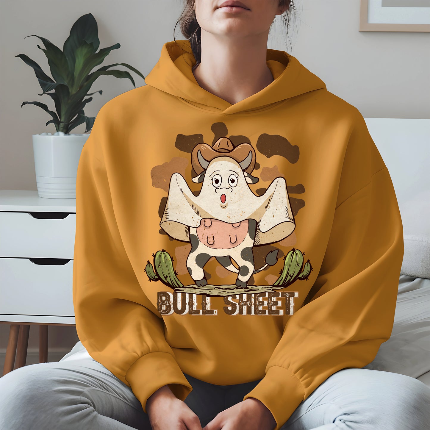 Bull Sheet Funny Ghost Cow Tee